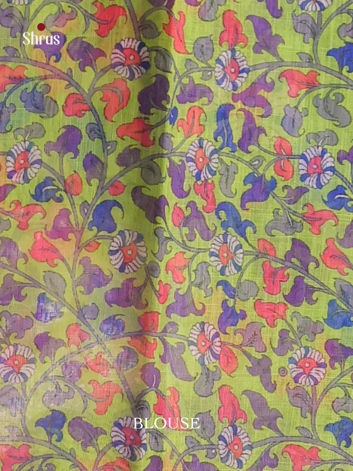 Purple & Green- Linen Cotton Saree