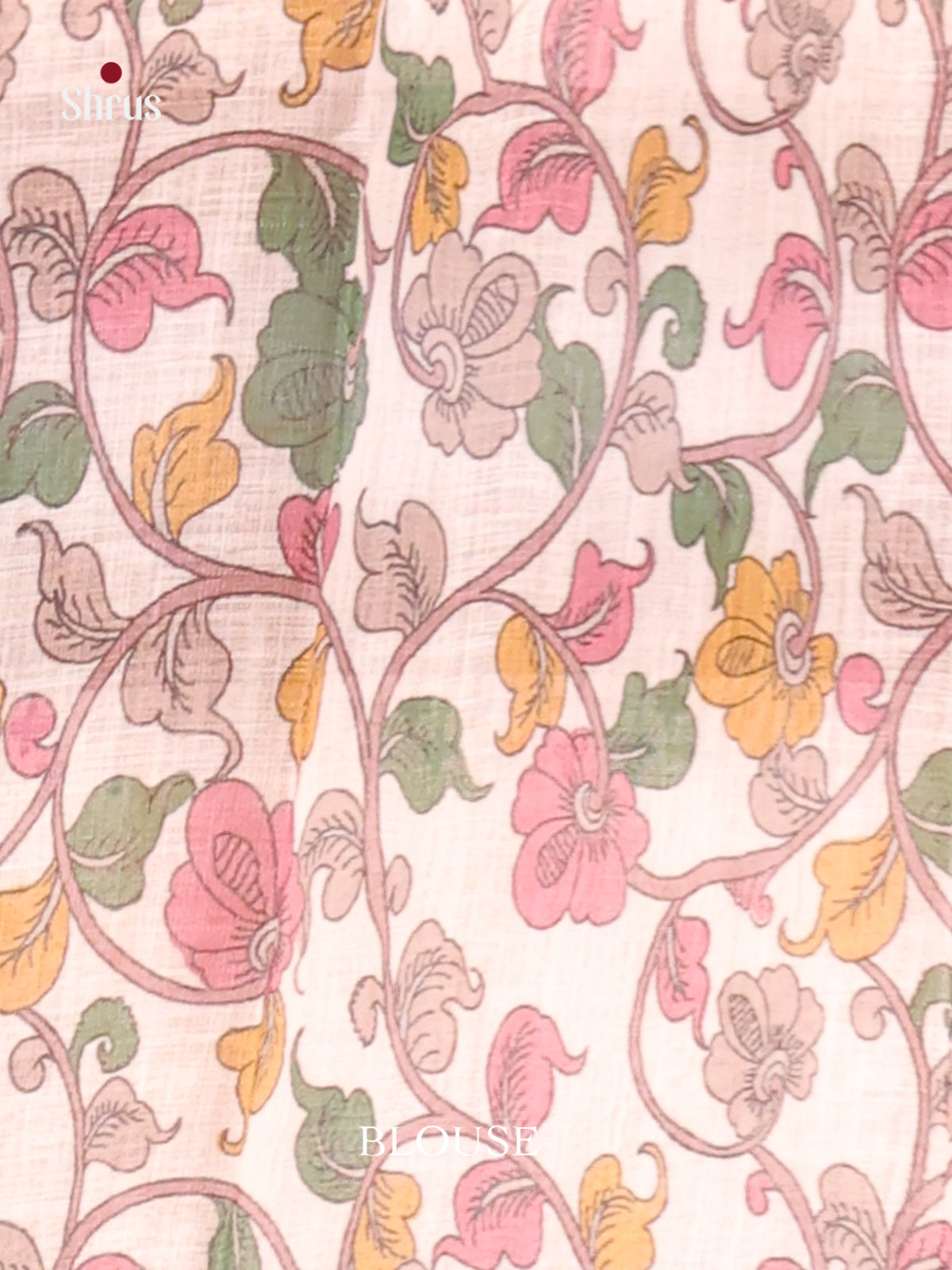 Cream & Grey - Linen Cotton Saree