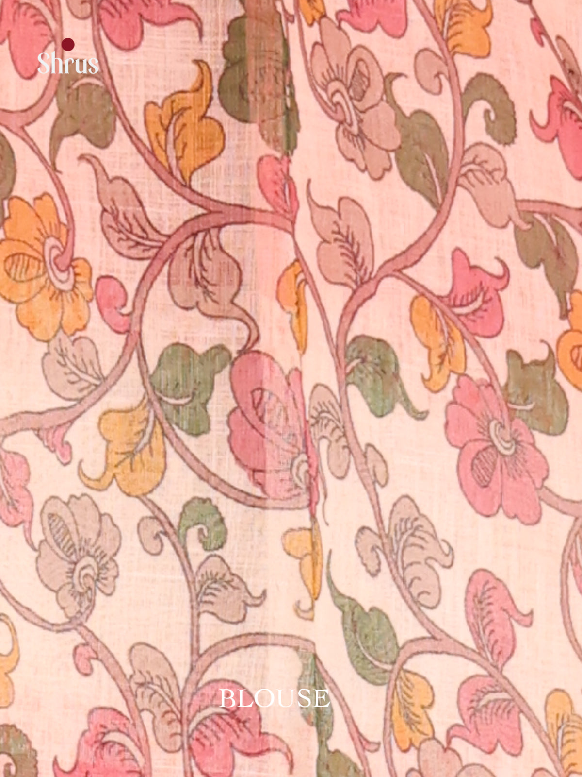 Cream & Red- Linen Cotton Saree