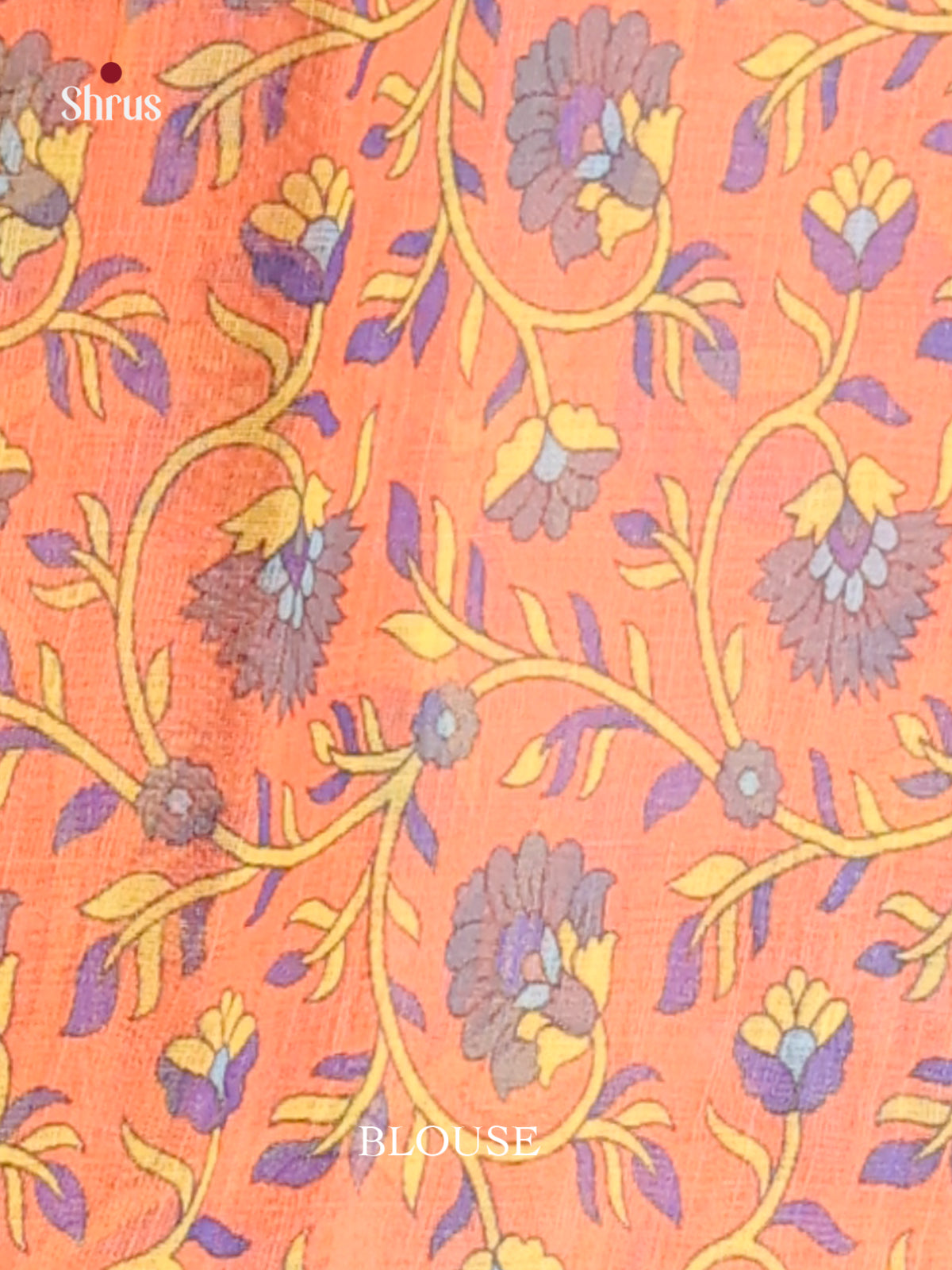Grey & Orange - Linen Cotton Saree - Shop on Shrus.com