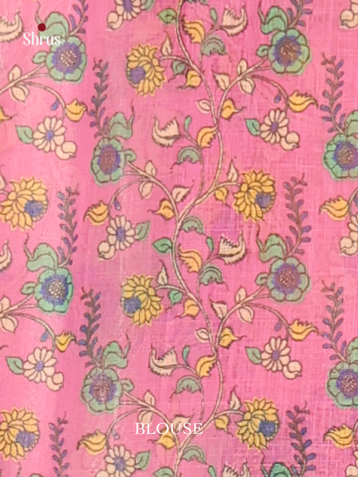 Green & Pink - Linen Cotton Saree - Shop on Shrus.com