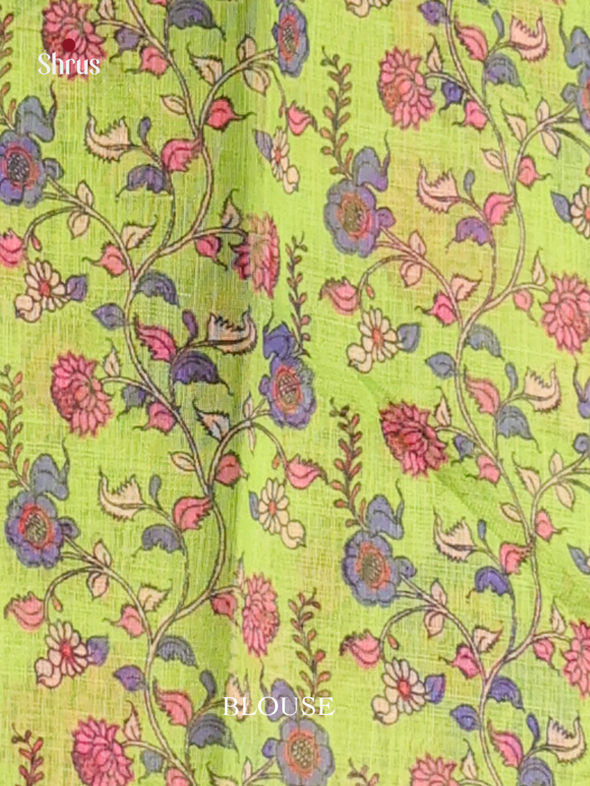 Blue & Green - Linen Cotton Saree