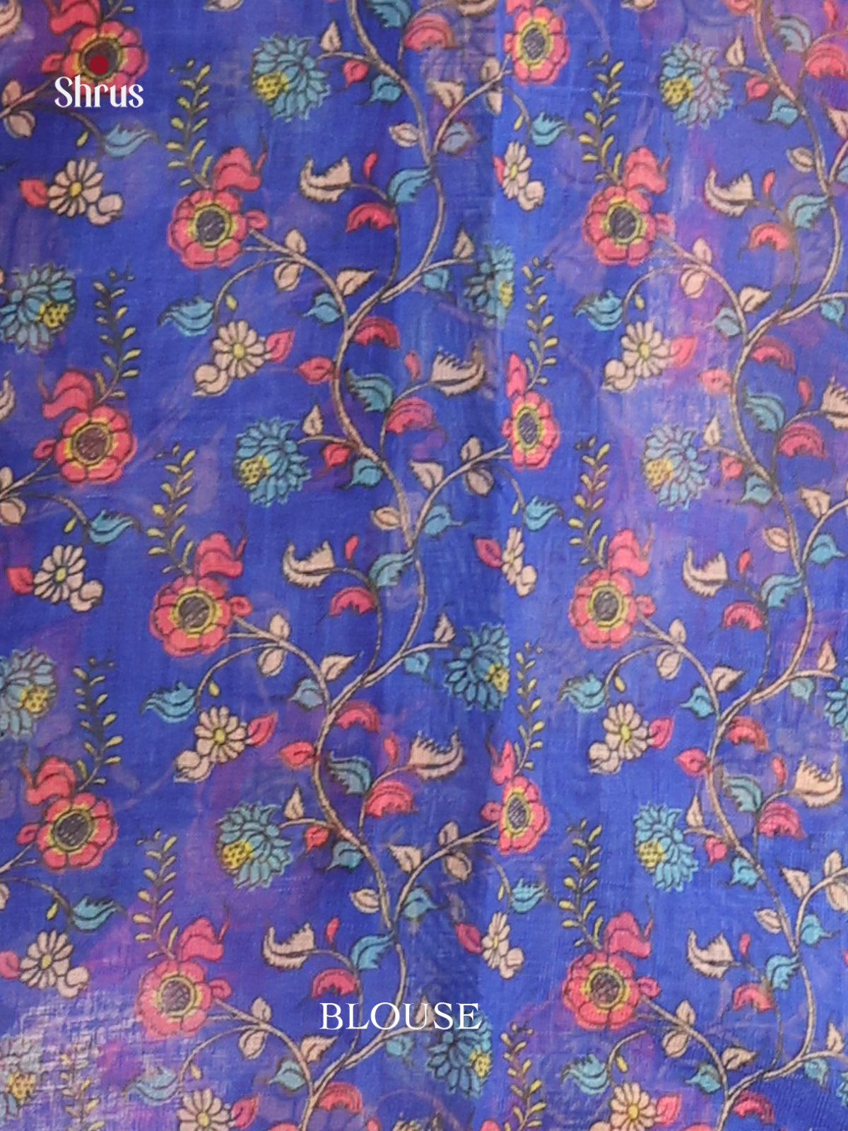 Pink & Blue- Linen Cotton Saree