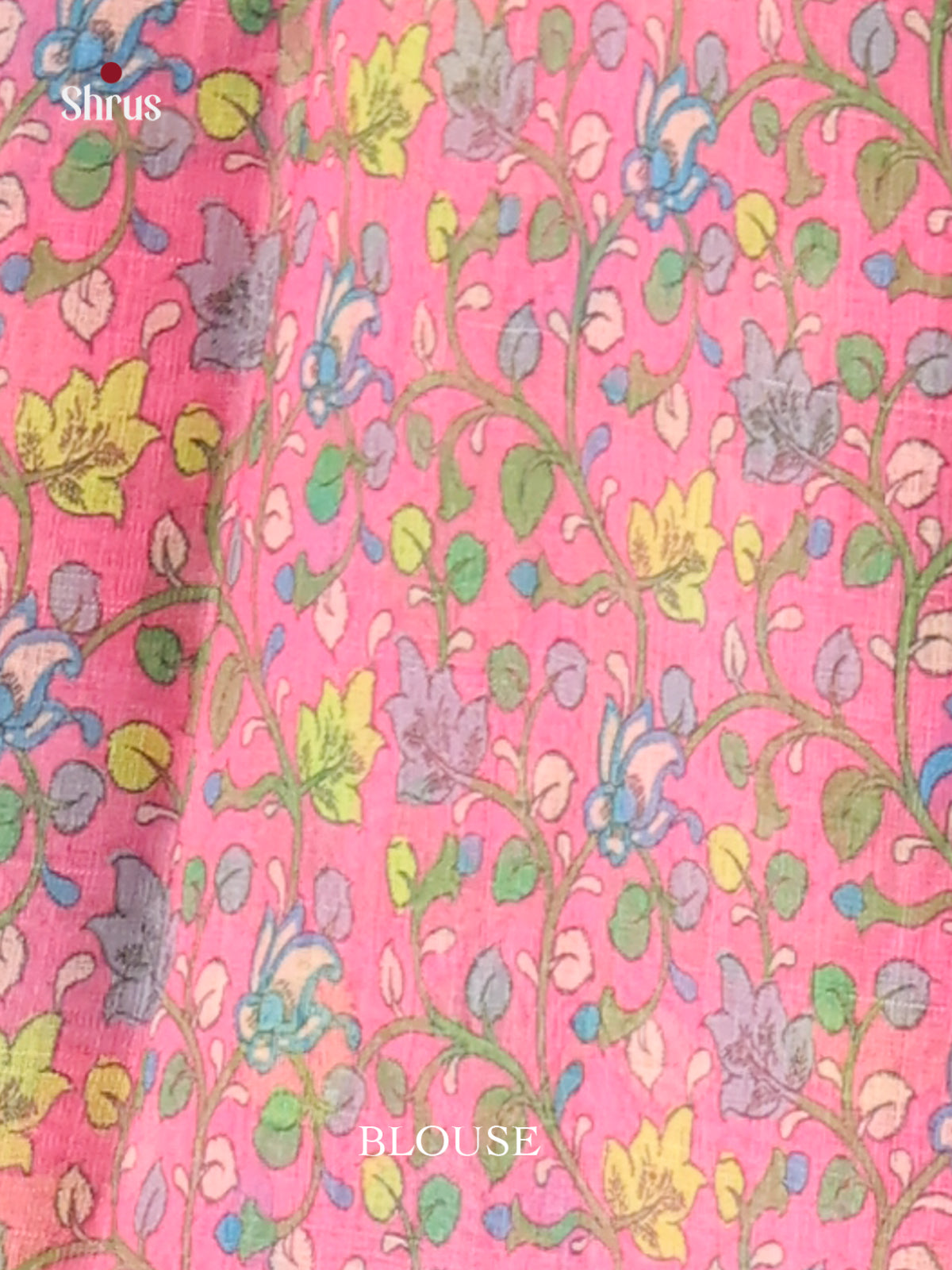 Blue & Pink - Linen Cotton Saree