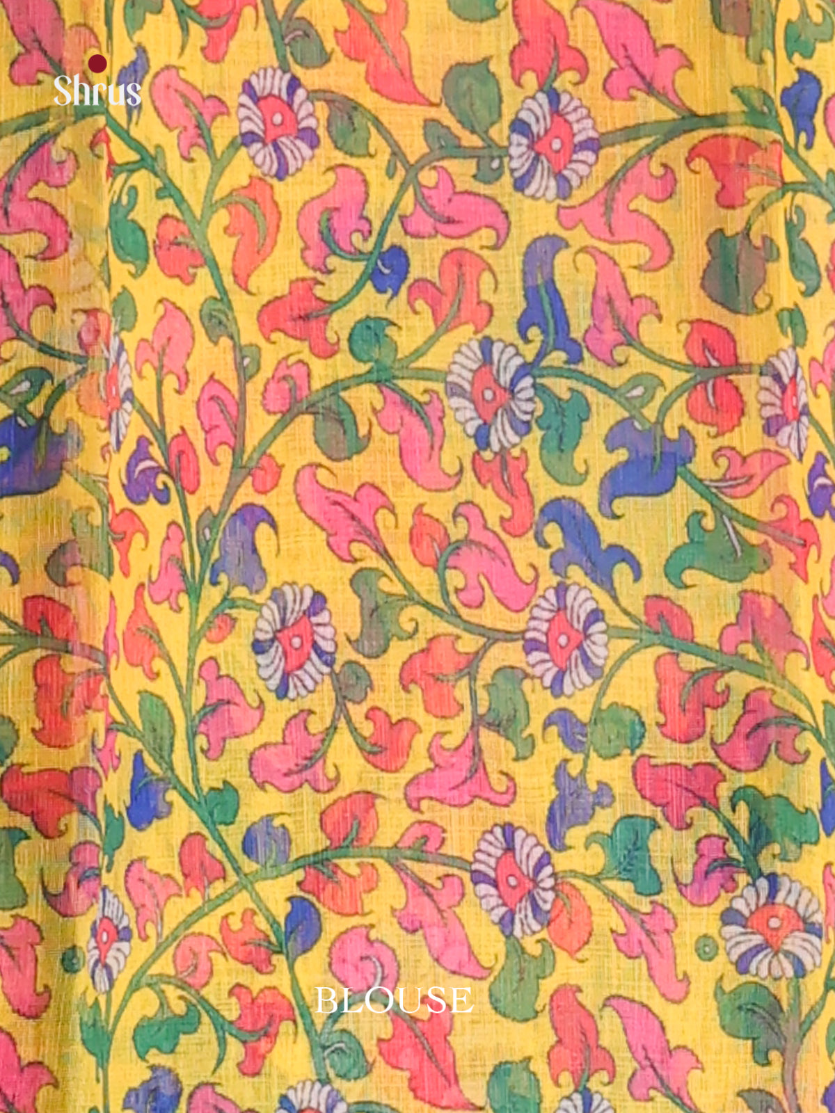 Pink & Yellow - Linen Cotton Saree - Shop on Shrus.com