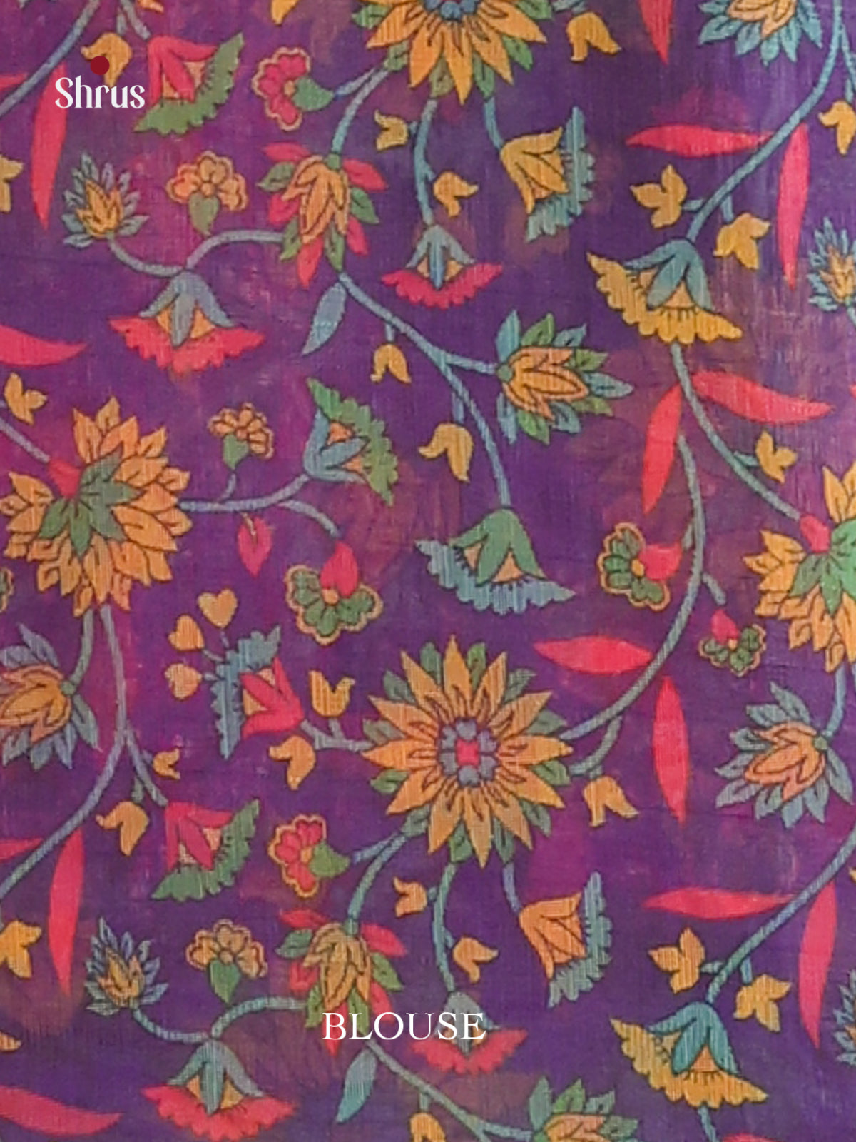 Green & Purple - Linen Cotton Saree - Shop on Shrus.com