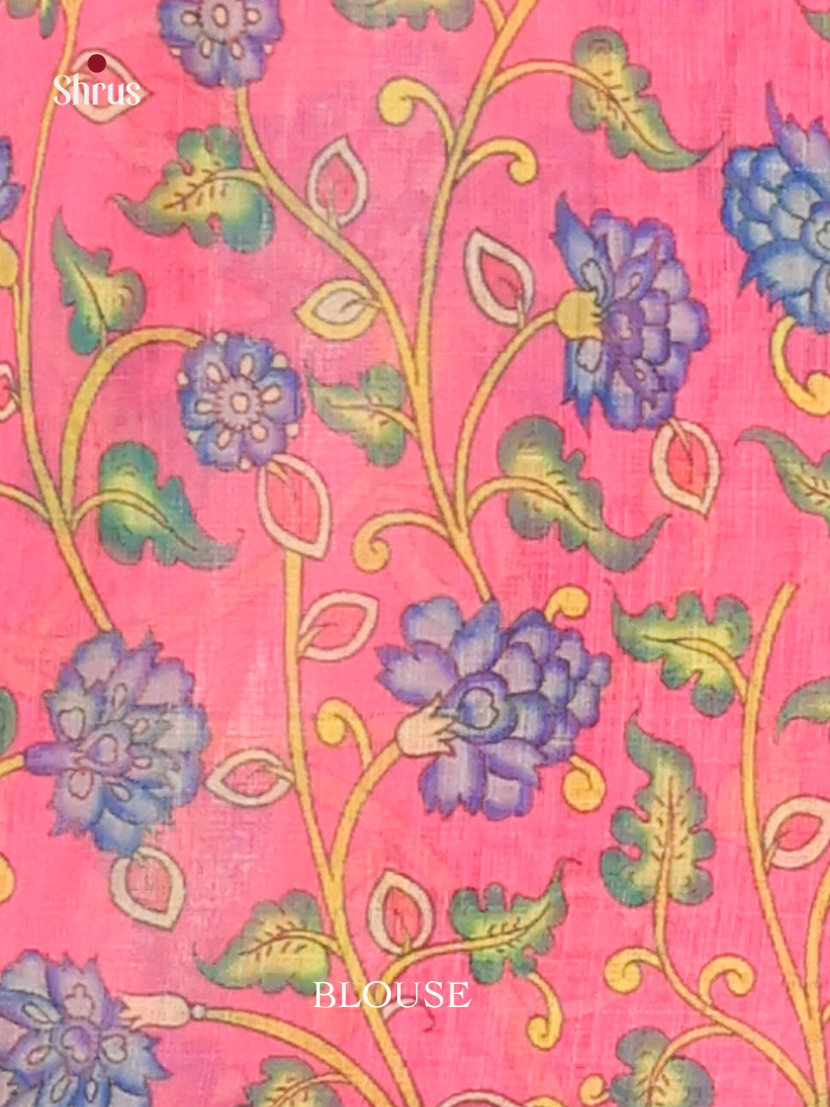 Yellow & Pink - Linen Cotton Saree - Shop on Shrus.com