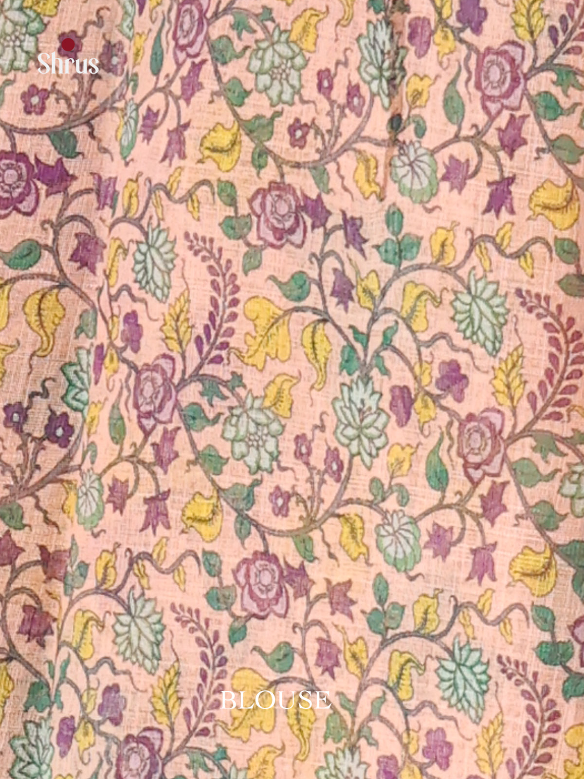 Purple & Cream- Linen Cotton Saree - Shop on Shrus.com
