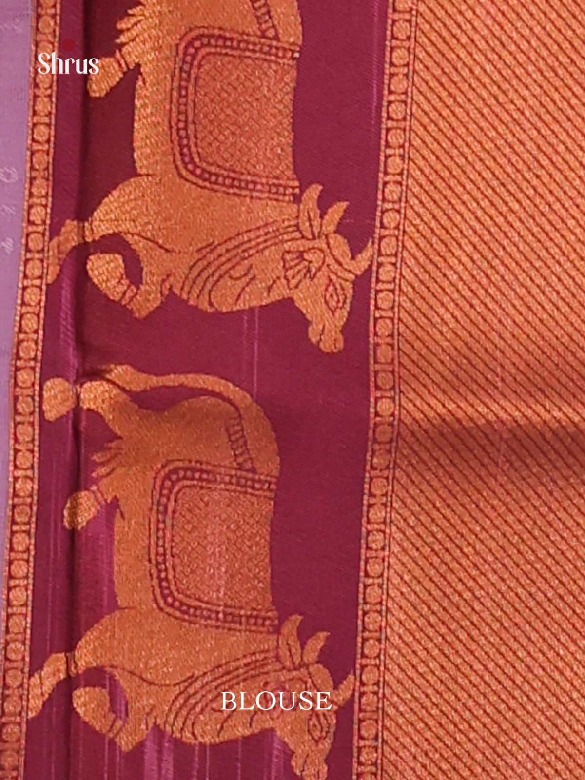 Lavender & Maroon - Semi Softsilk Saree - Shop on Shrus.com