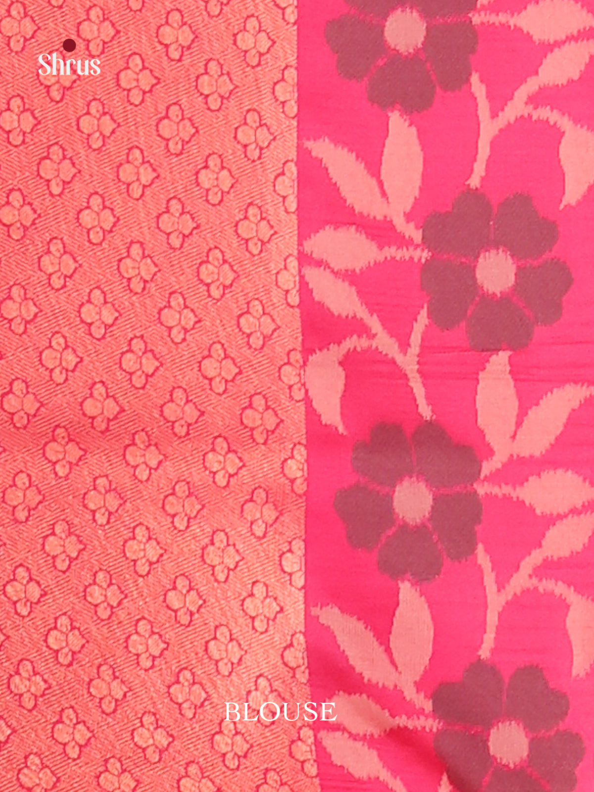 Dusty Pink & Pink - Semi Softsilk Saree - Shop on Shrus.com