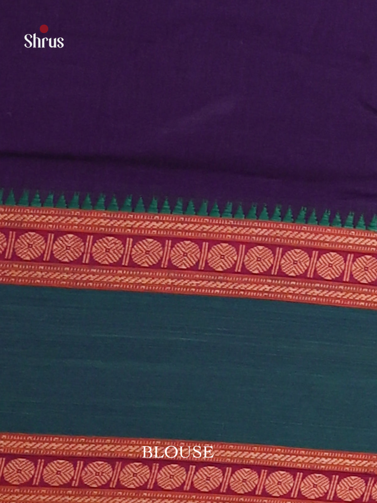 Violet & Green - Narayanpet Cotton Saree