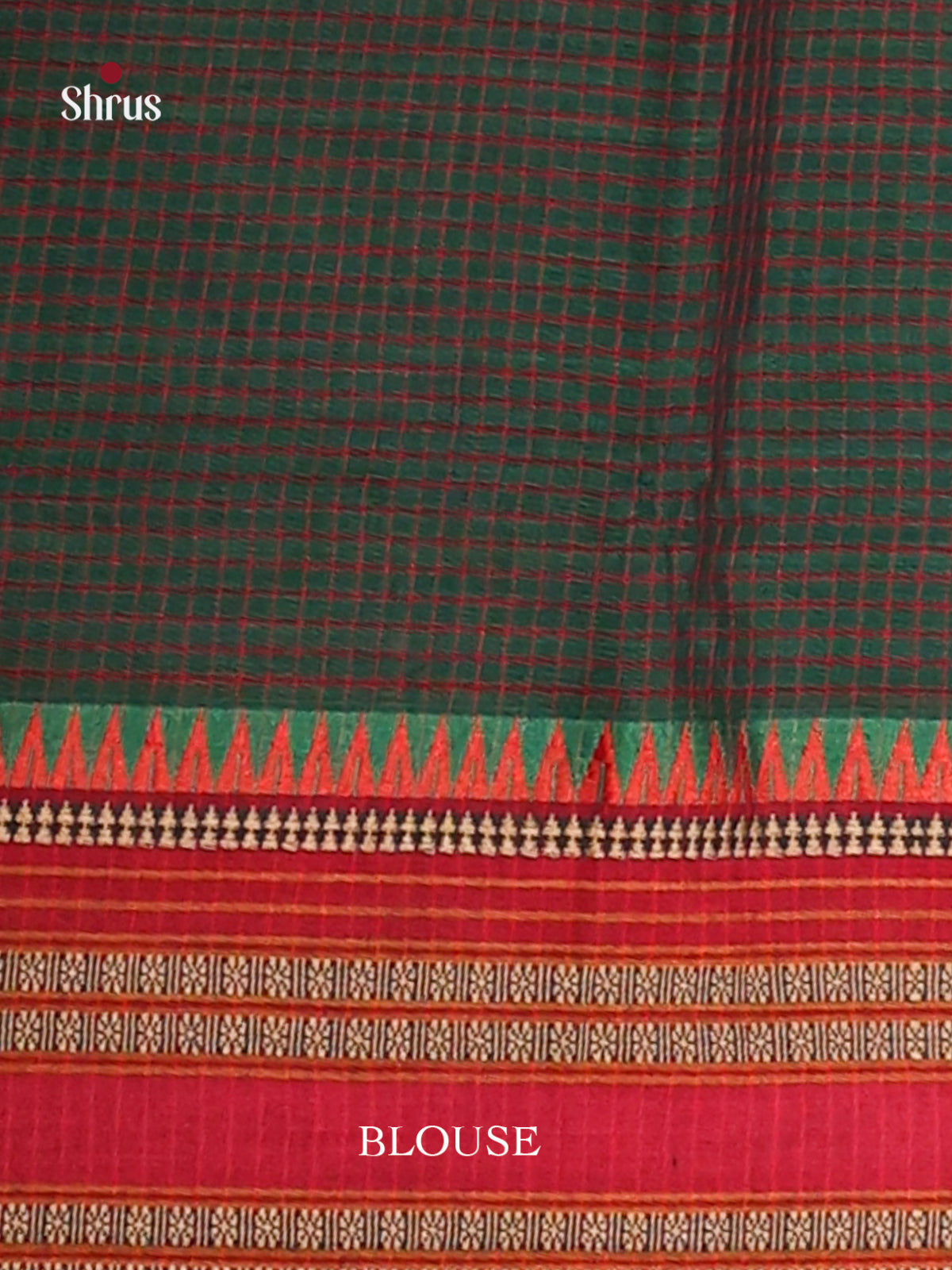 Green & Red - Narayanpet Cotton Saree