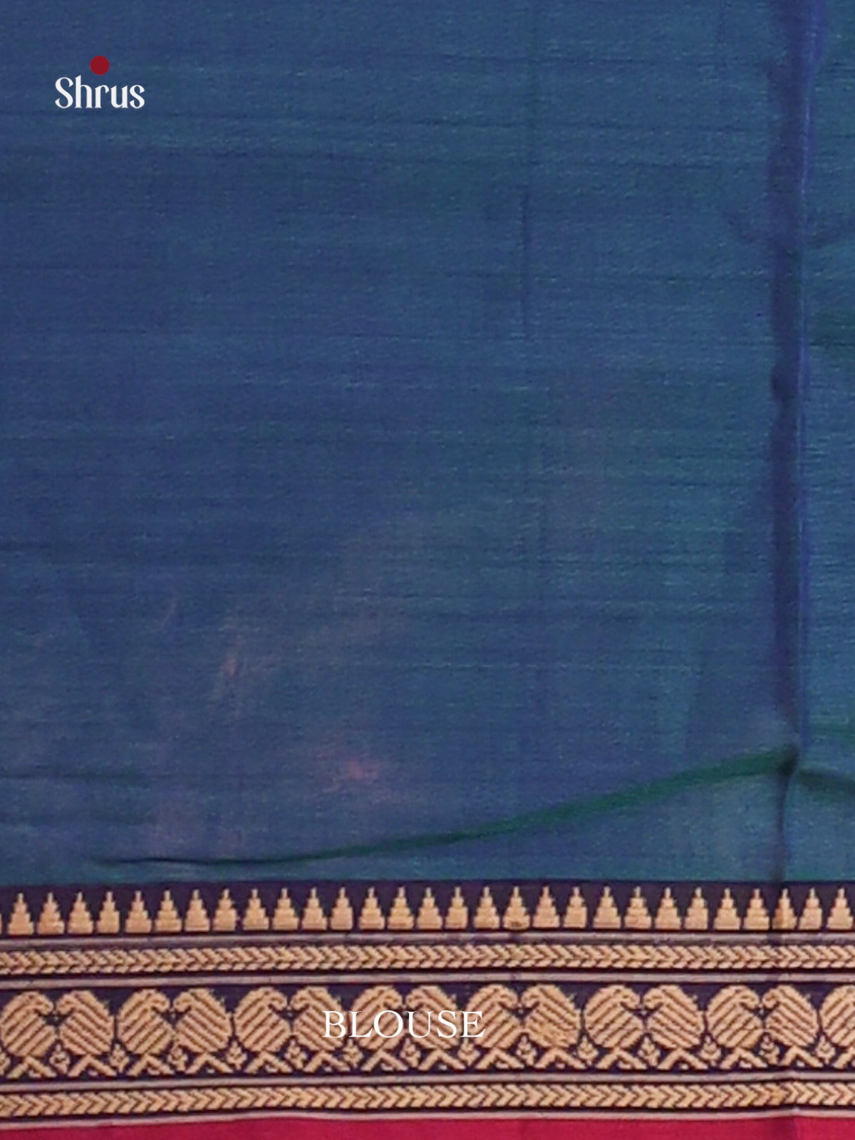 Peacock Blue & Red - Narayanpet Cotton Saree