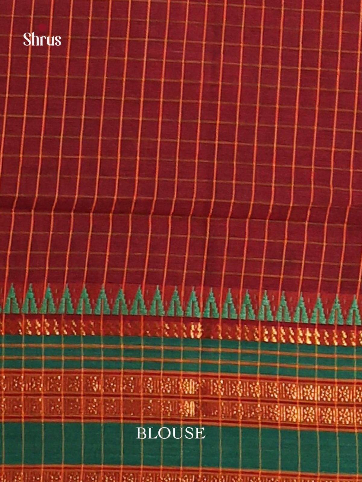 Maroon & Green - Narayanpet Cotton Saree