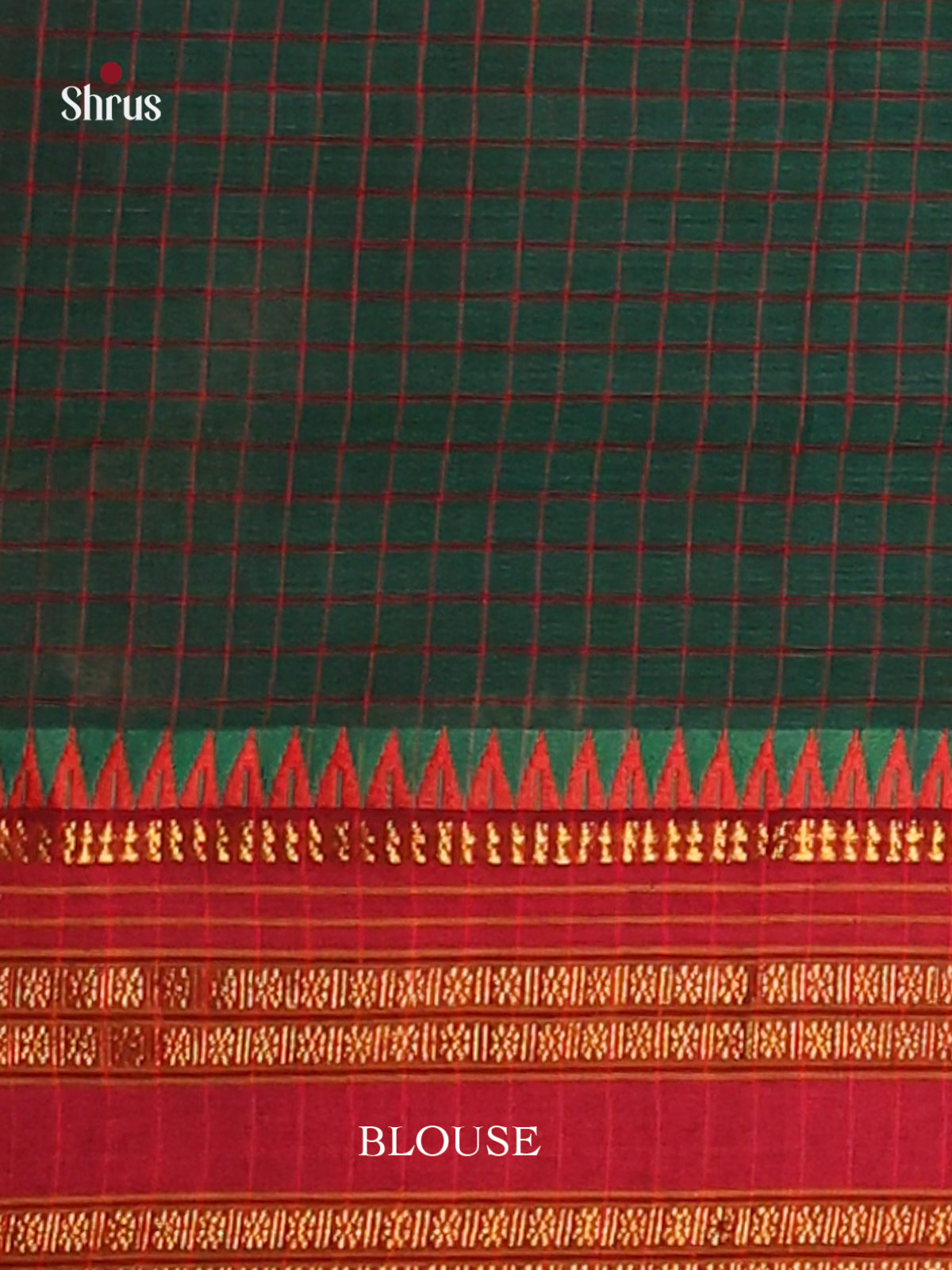 Green & Red - Narayanpet Cotton Saree