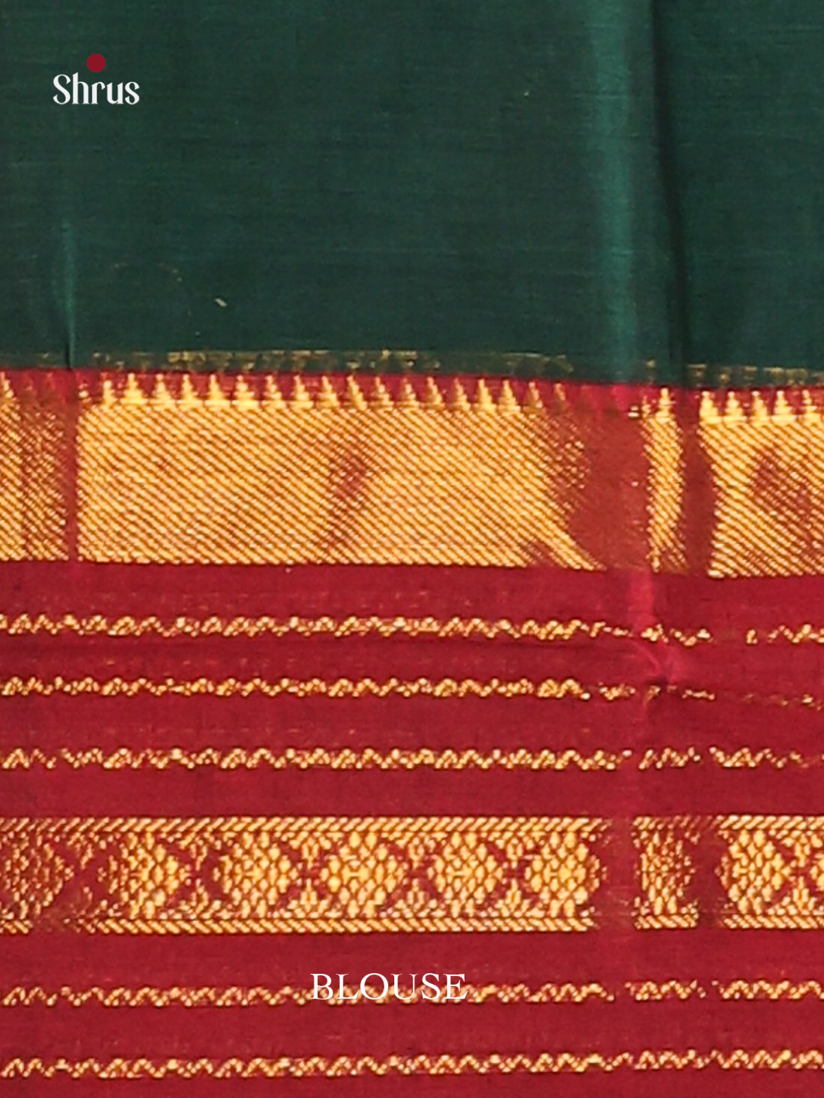 Green & Maroon- Narayanpet Cotton Saree