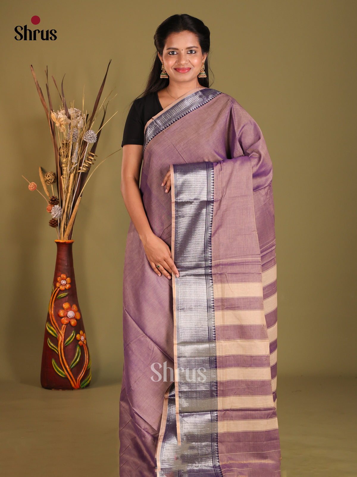 Purple - Narayanpet Cotton Saree