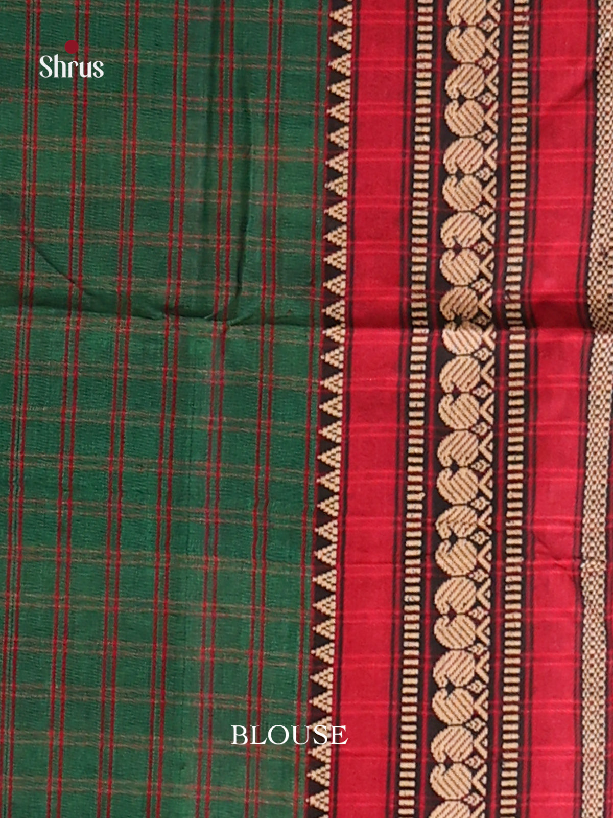 Green & Red - Narayanpet Cotton Saree