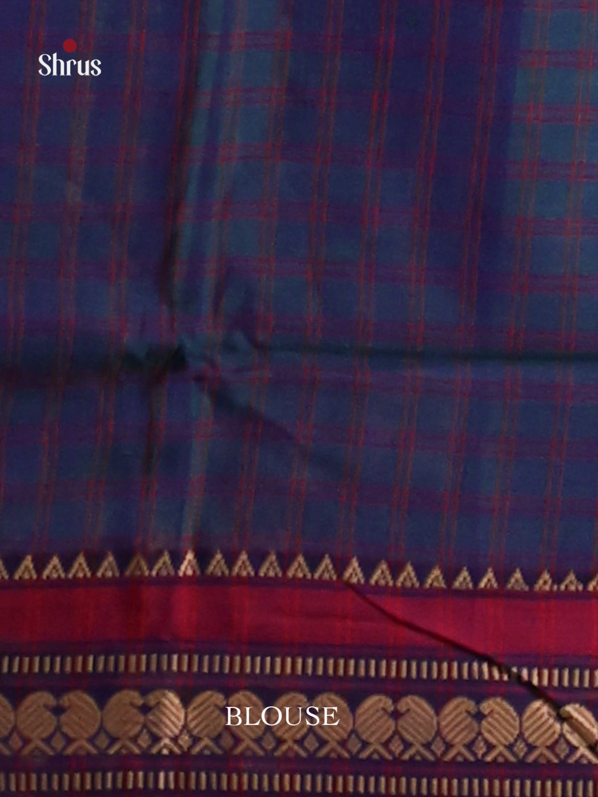 Blue & Maroon - Narayanpet Cotton Saree