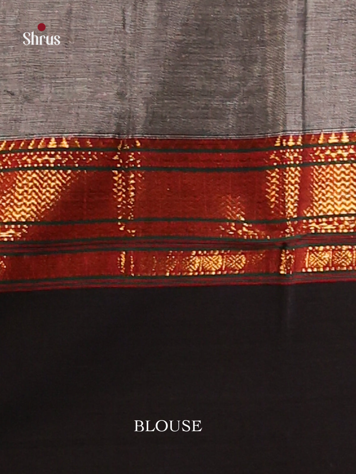 Grey & Black- Narayanpet Cotton Saree