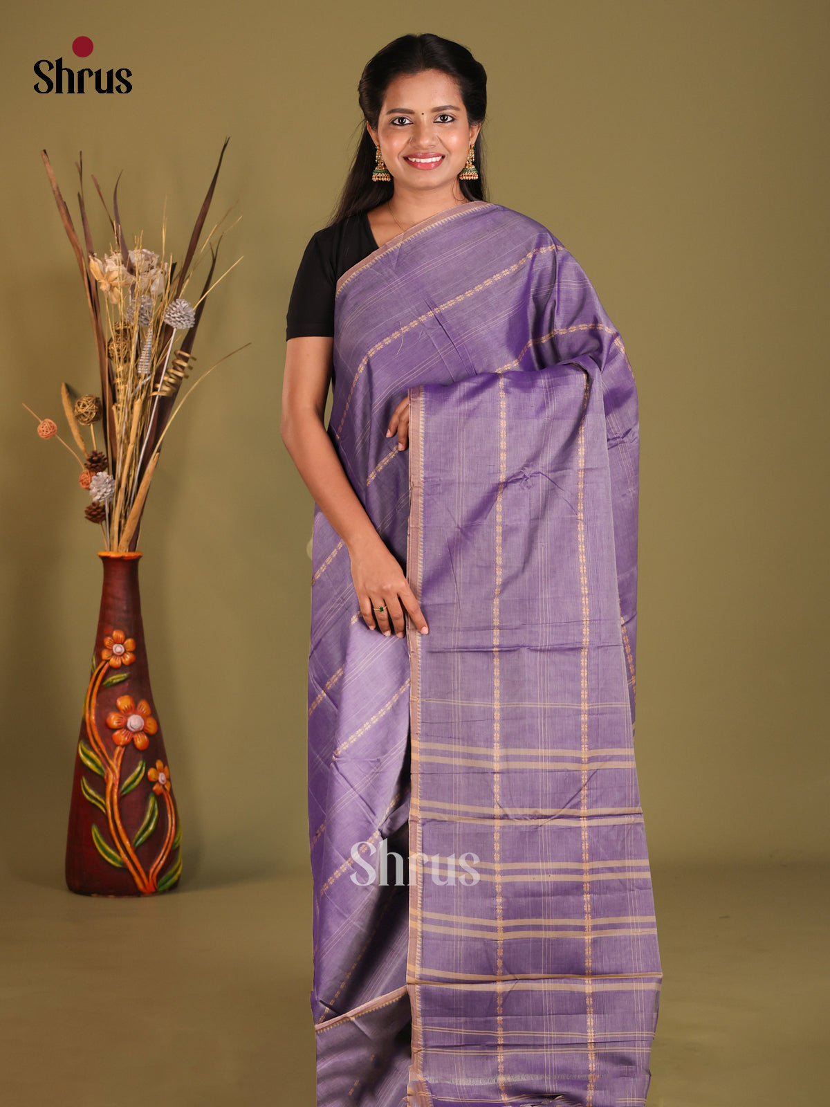 Purple - Narayanpet Cotton Saree