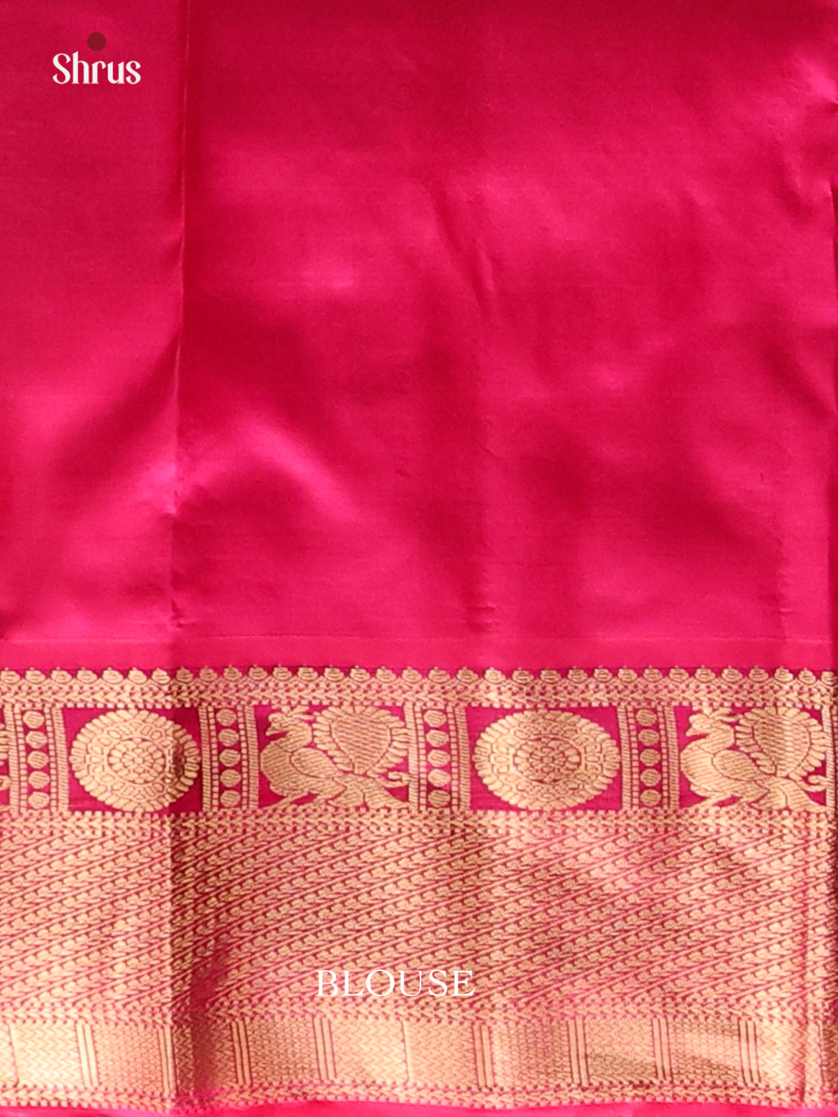 Gorgeous Peacock Blue Kanchipuram silk Saree with peacock , floral buttas pink border-2