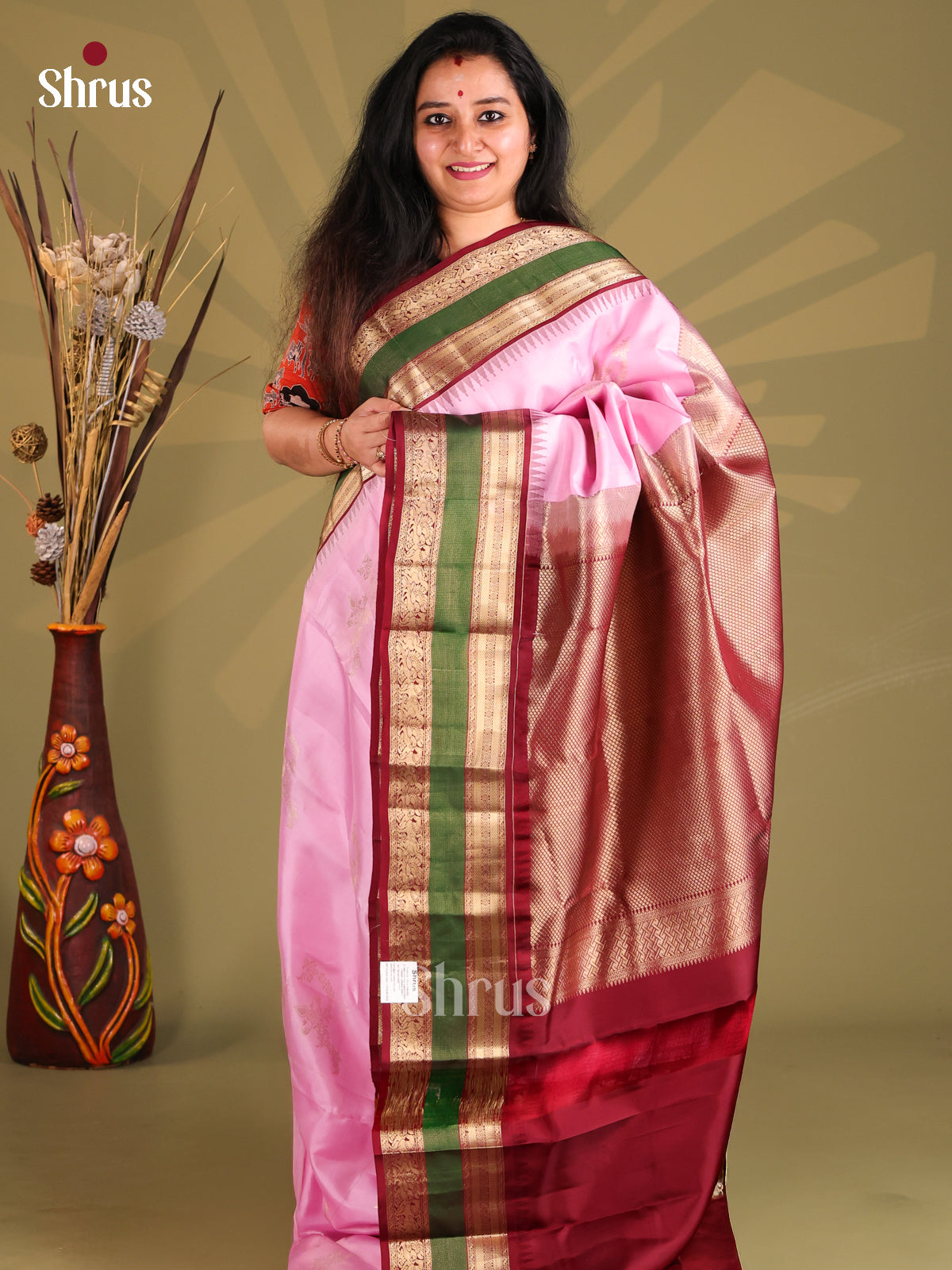 DGS16010 - Kanchipuram silk (HR) Saree - Shop on Shrus.com