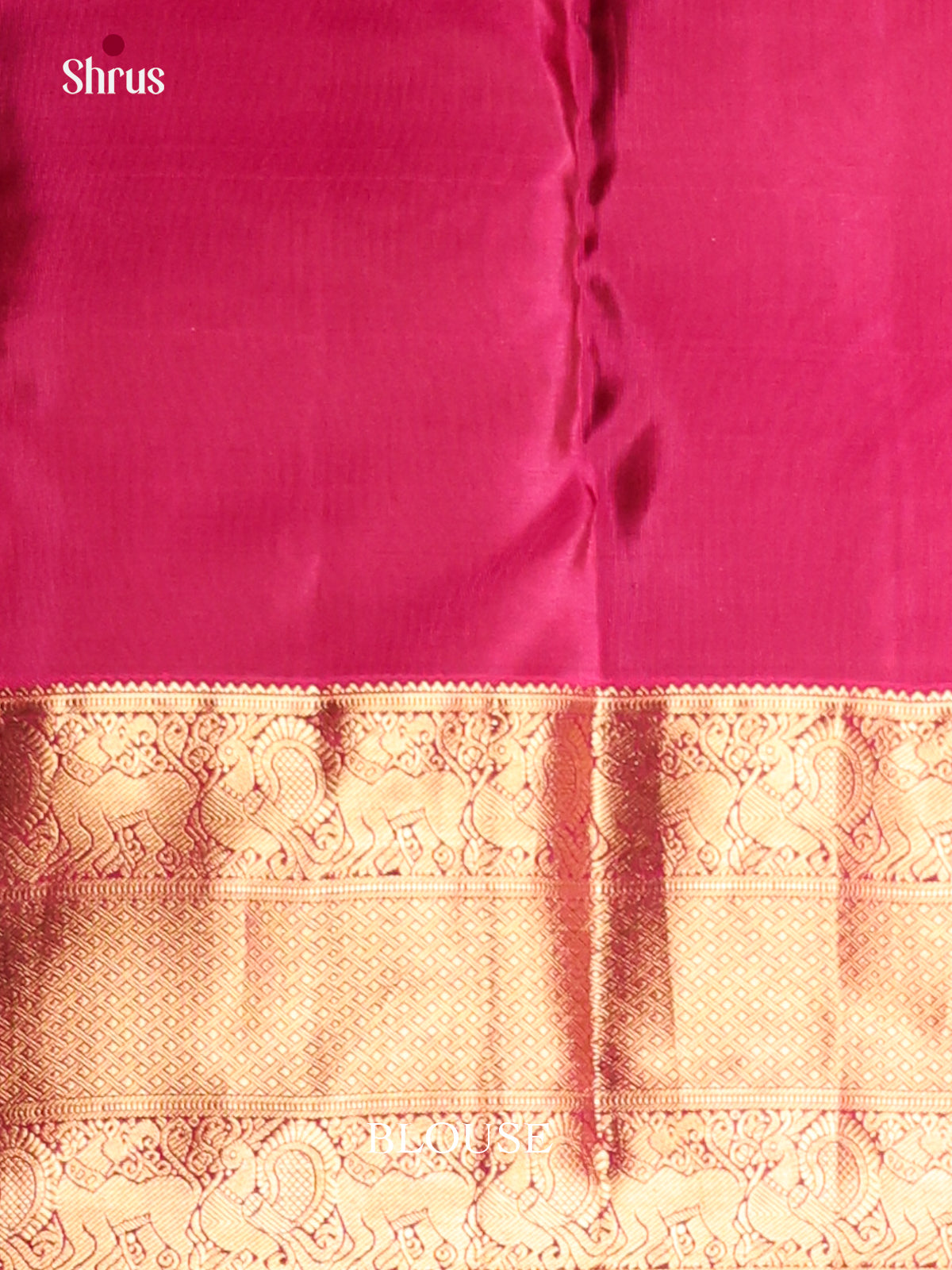 Green & Maroon - Kanchipuram-halfpure Saree