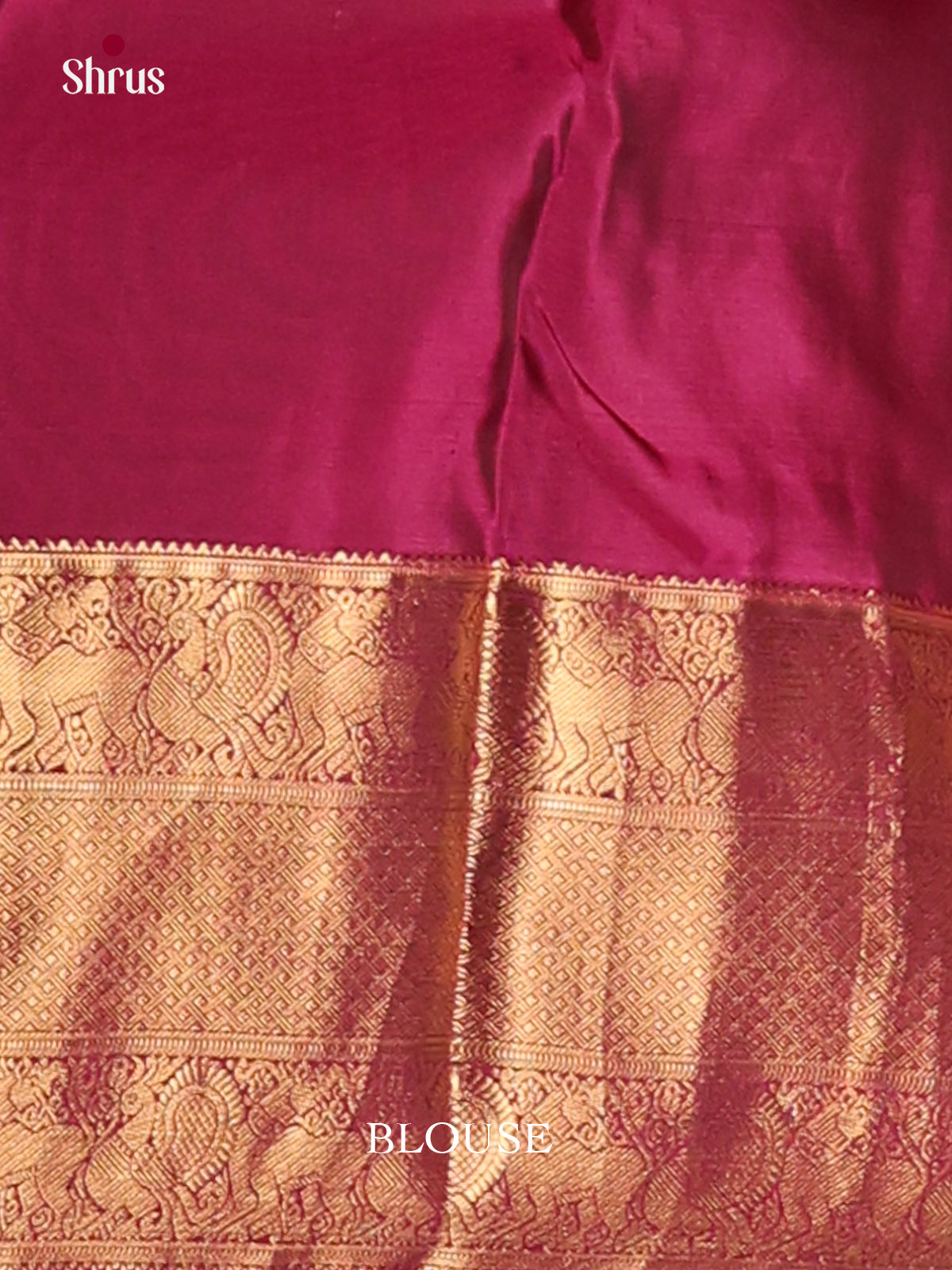 Grey & Maroon - Kanchipuram-halfpure Saree - Shop on Shrus.com