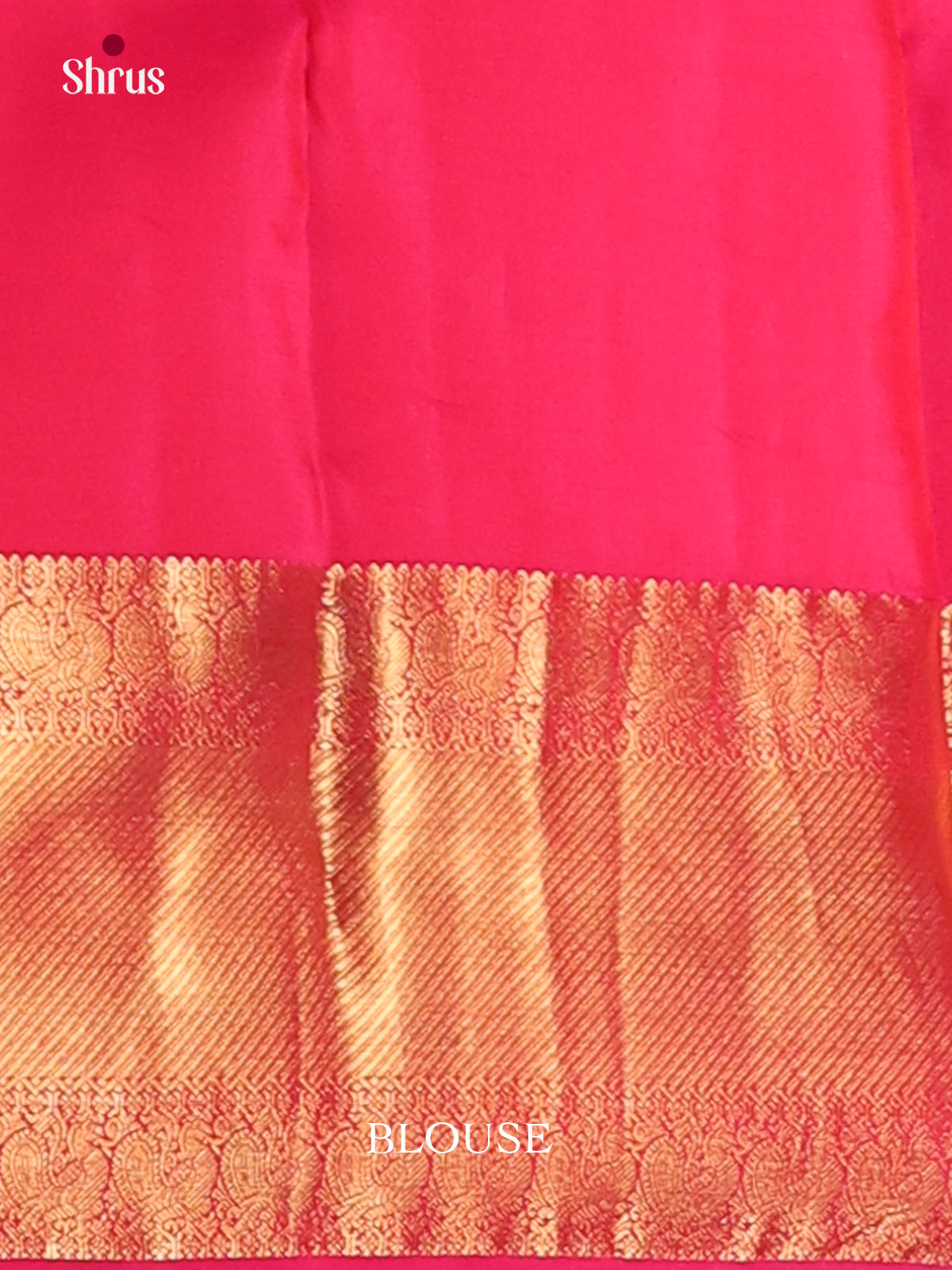 Orange & Pink - Kanchipuram-halfpure Saree - Shop on Shrus.com