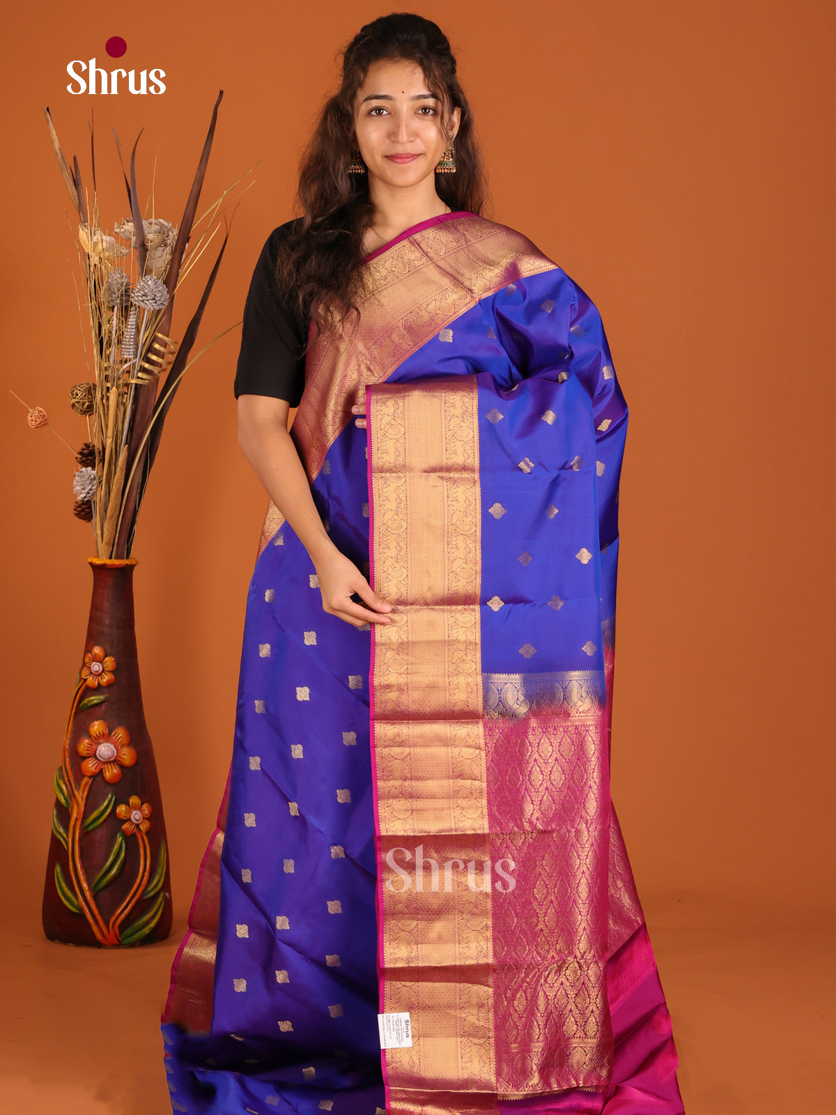 DGS17011 - Kanchipuram-halfpure Saree - Shop on Shrus.com