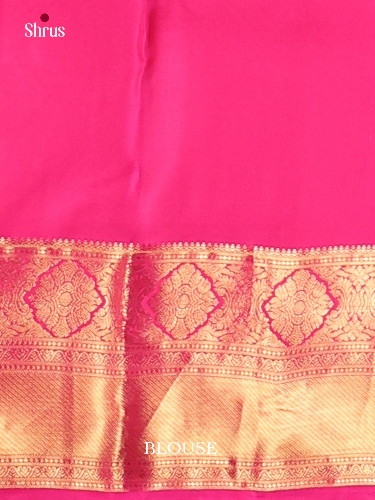 Orange & Pink - Kanchipuram-halfpure Saree - Shop on Shrus.com