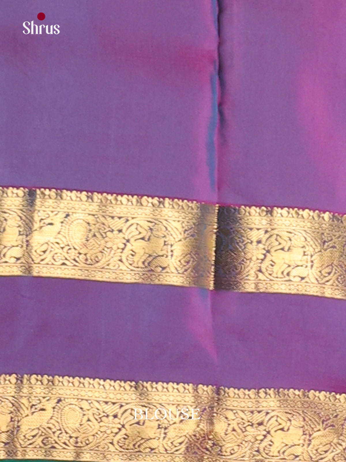 Blue & Purple - Kanchipuram-halfpure Saree