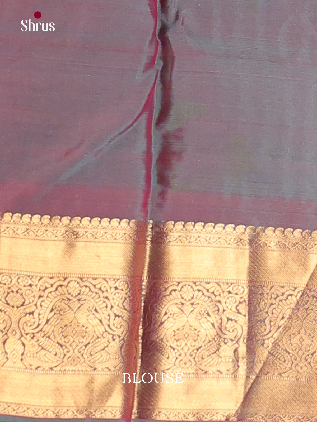 Pink & Double Shaded Blue - Kanchipuram-halfpure Saree