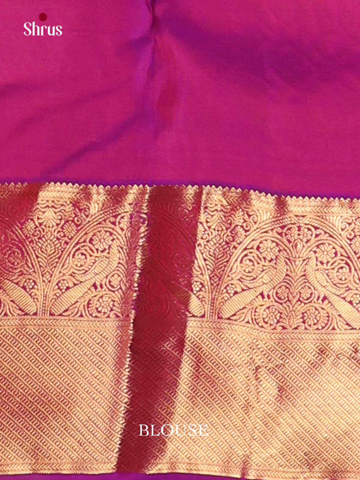 Orange & Purple - Kanchipuram-halfpure Saree - Shop on Shrus.com