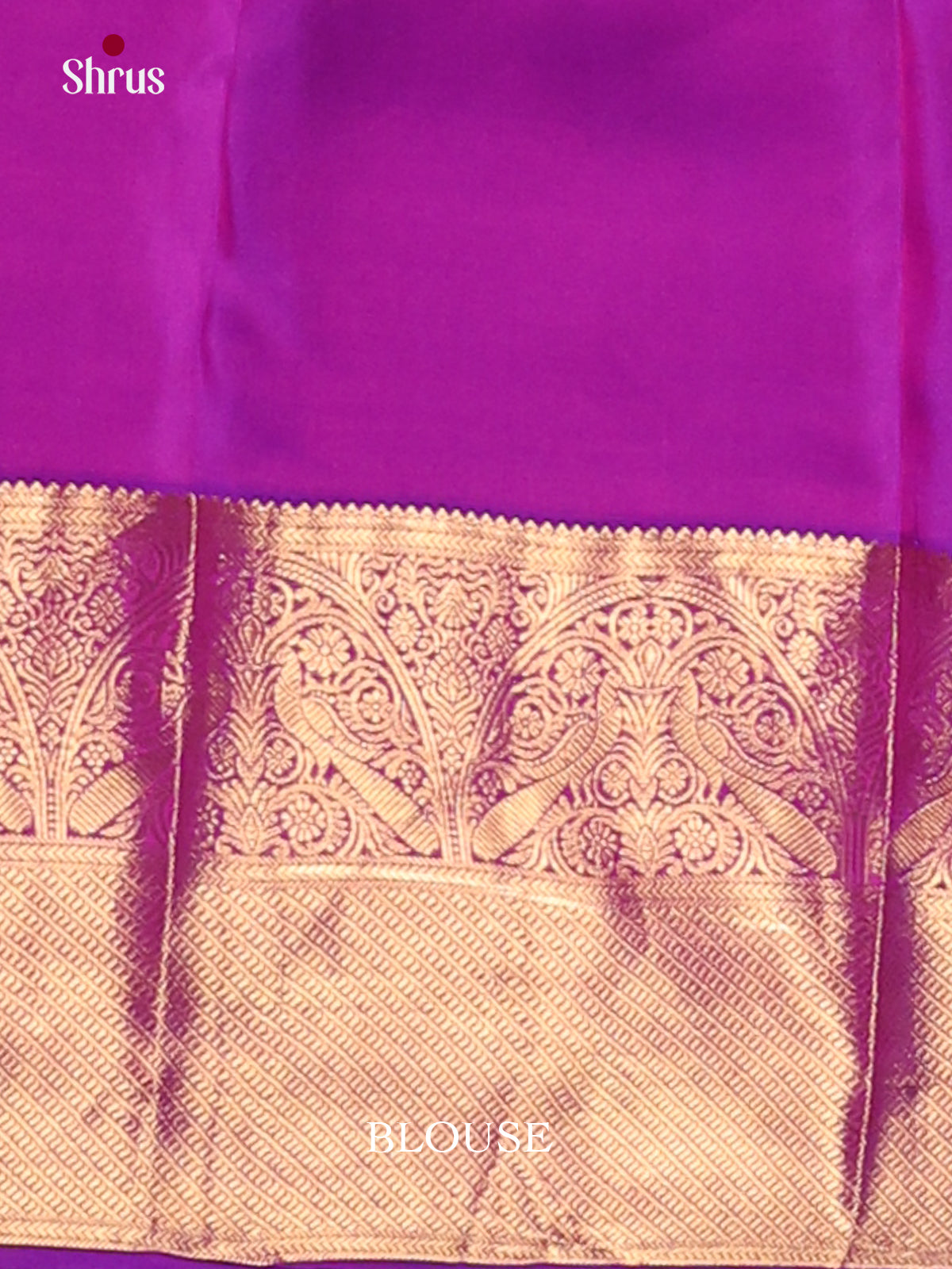 Orange & Purple- Kanchipuram-halfpure Saree - Shop on Shrus.com