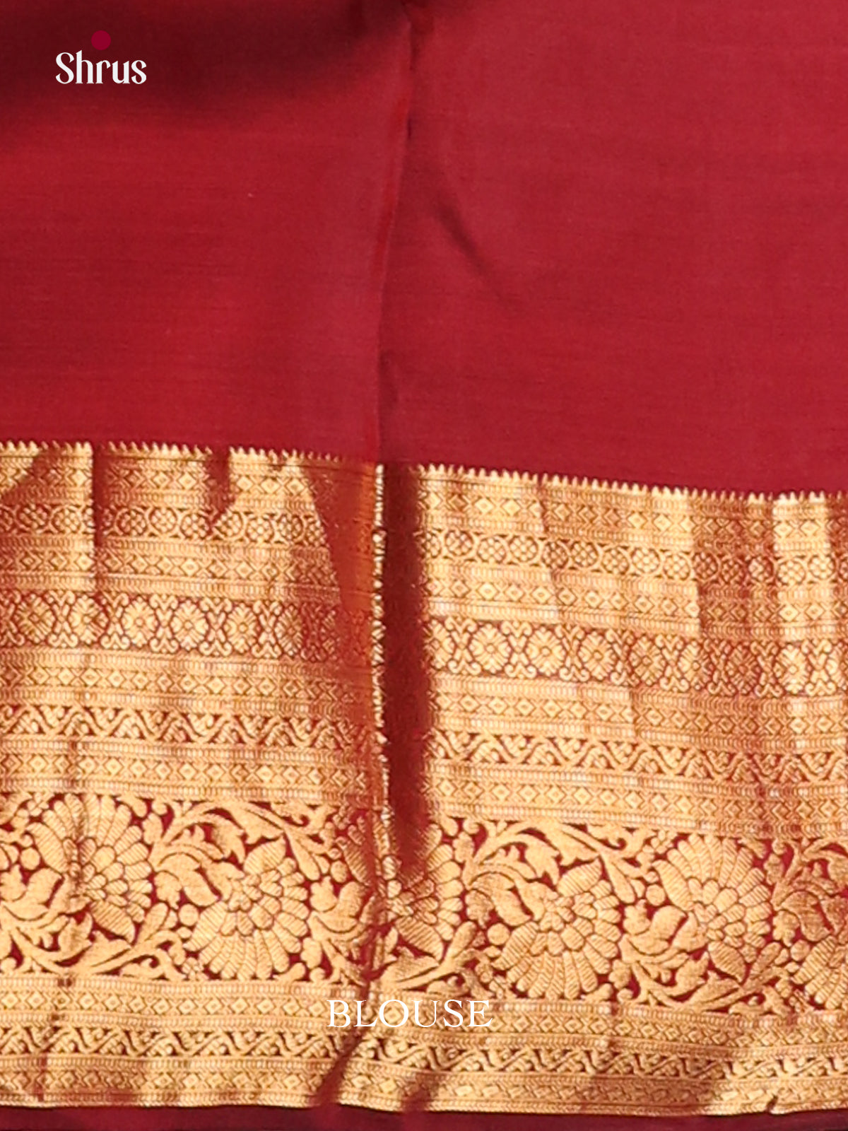 Mustard & Maroon - Kanchipuram-halfpure Saree - Shop on Shrus.com