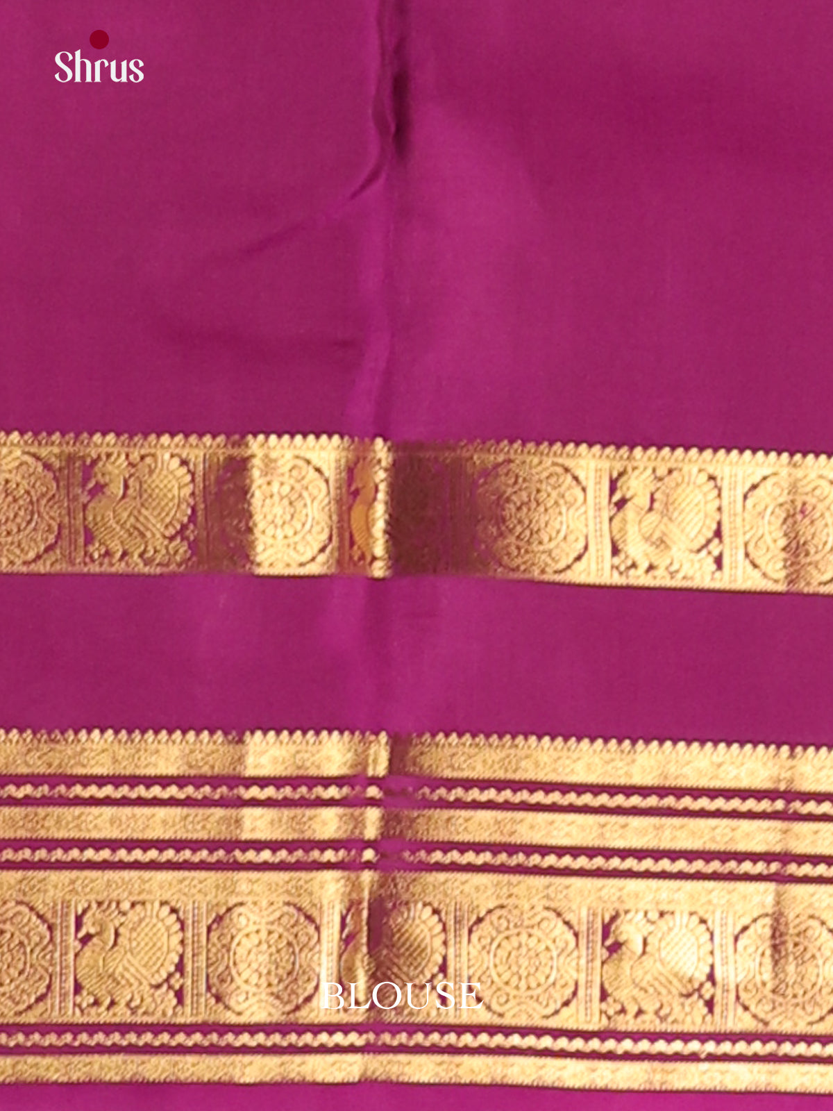 Rust & Purple - Kanchipuram-halfpure Saree - Shop on Shrus.com