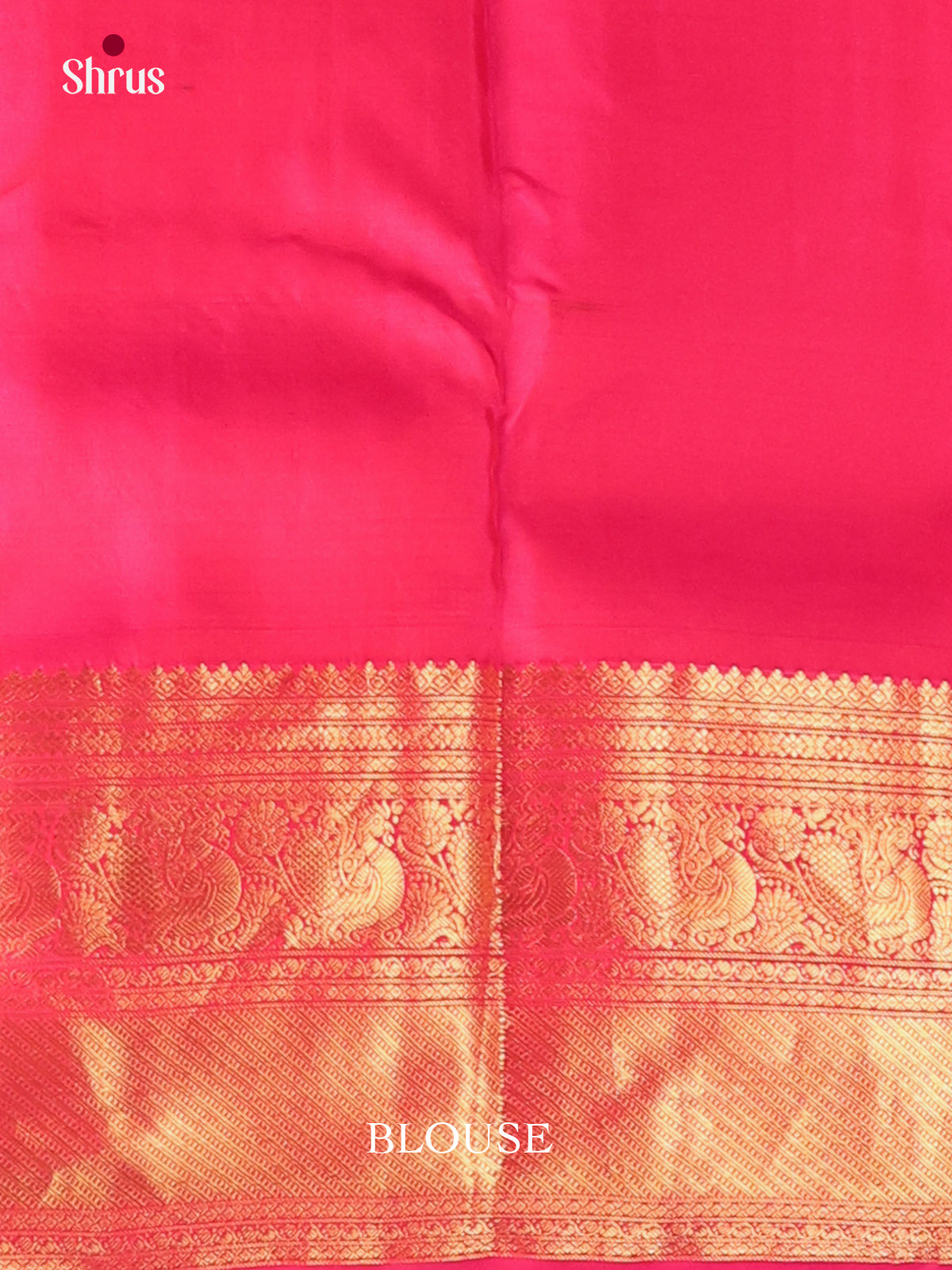 Orange & Pink - Kanchipuram-halfpure Saree - Shop on Shrus.com