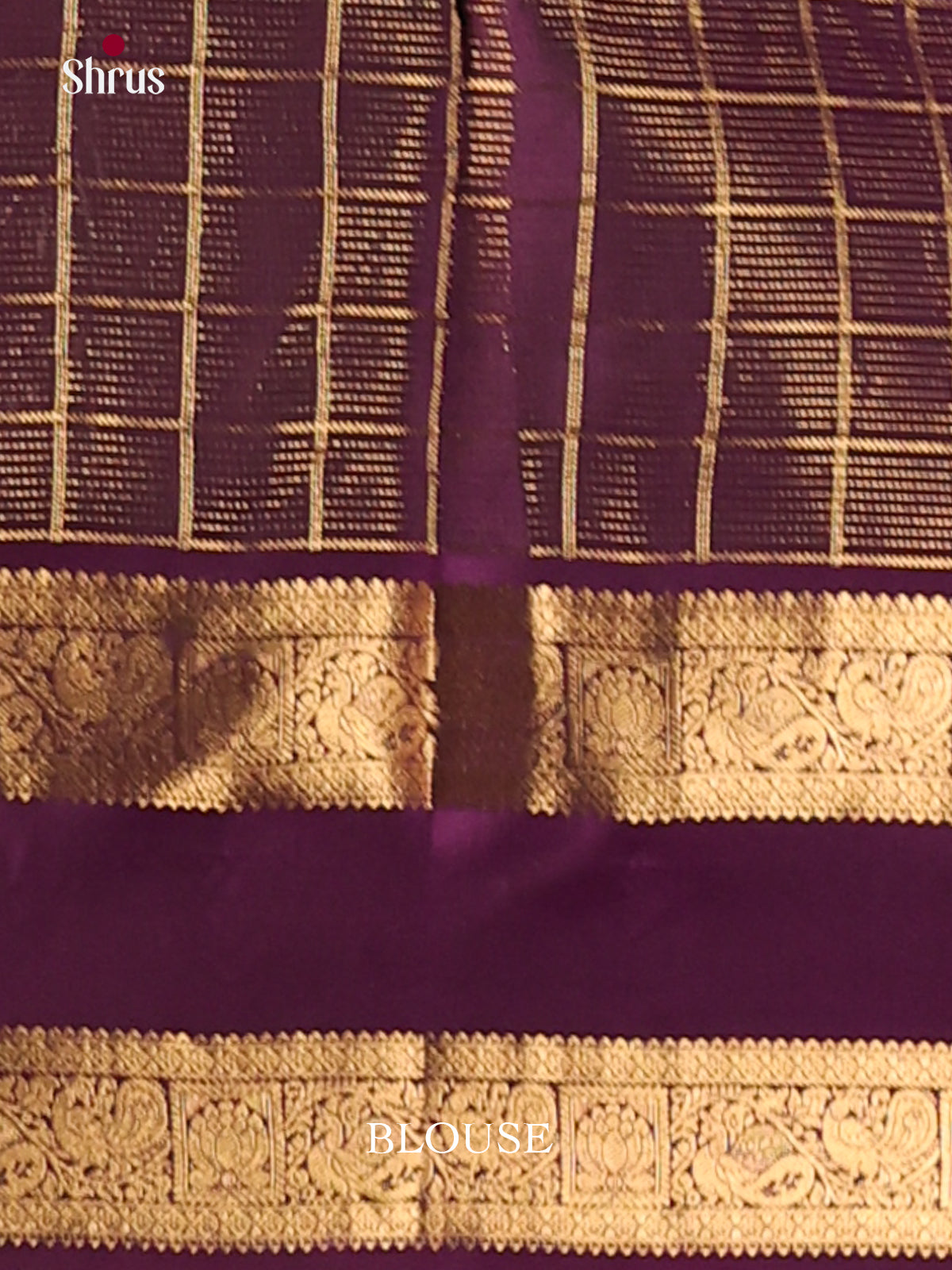 Blue & Violet - Kanchipuram-halfpure Saree