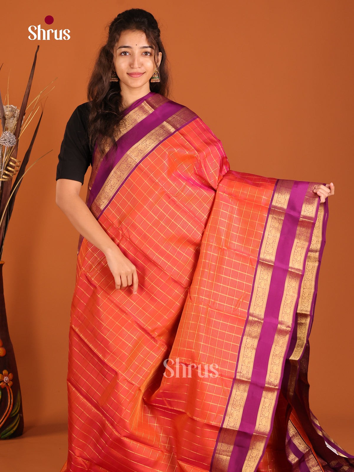 DGS17112 - Kanchipuram-halfpure Saree - Shop on Shrus.com