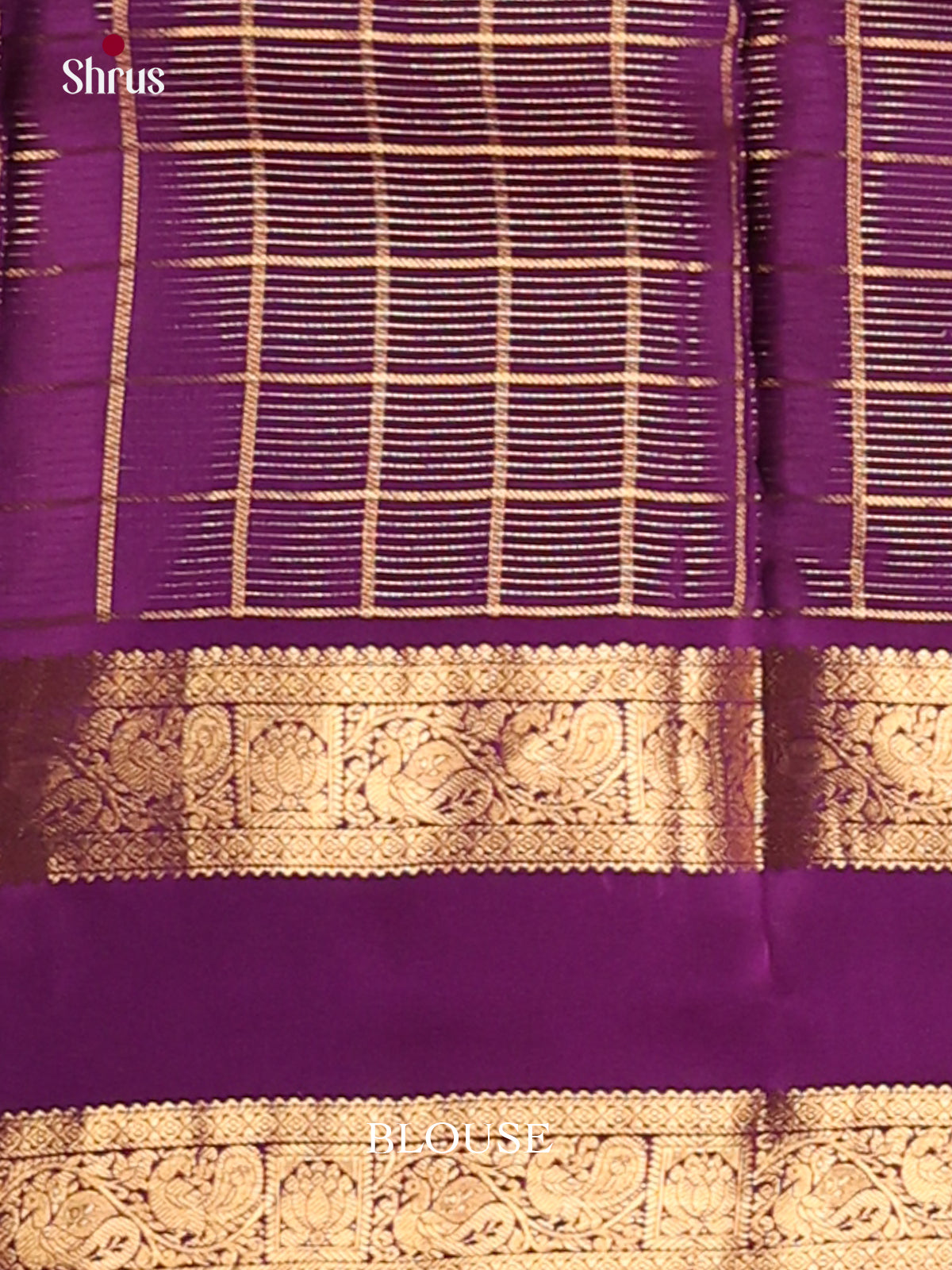 Lavender & Violet - Kanchipuram-halfpure Saree - Shop on Shrus.com