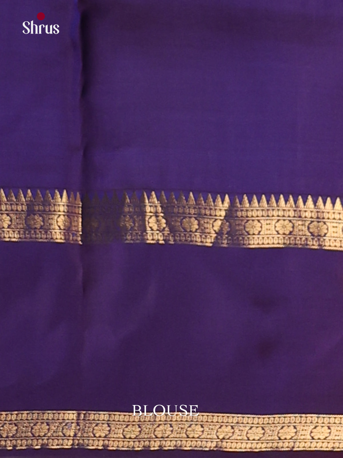 Blue & Violet - Kanchipuram-halfpure Saree