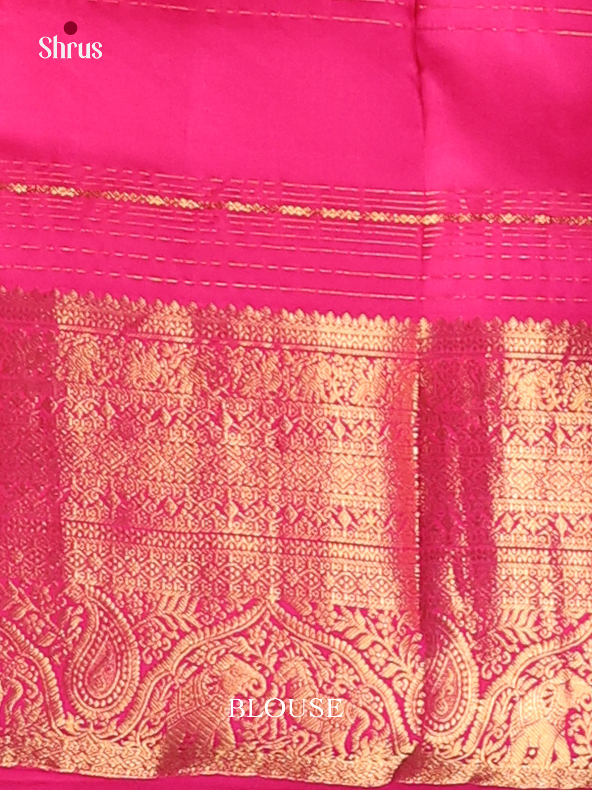 Double Shaded Blue & Pink - Kanchipuram-halfpure Saree - Shop on Shrus.com