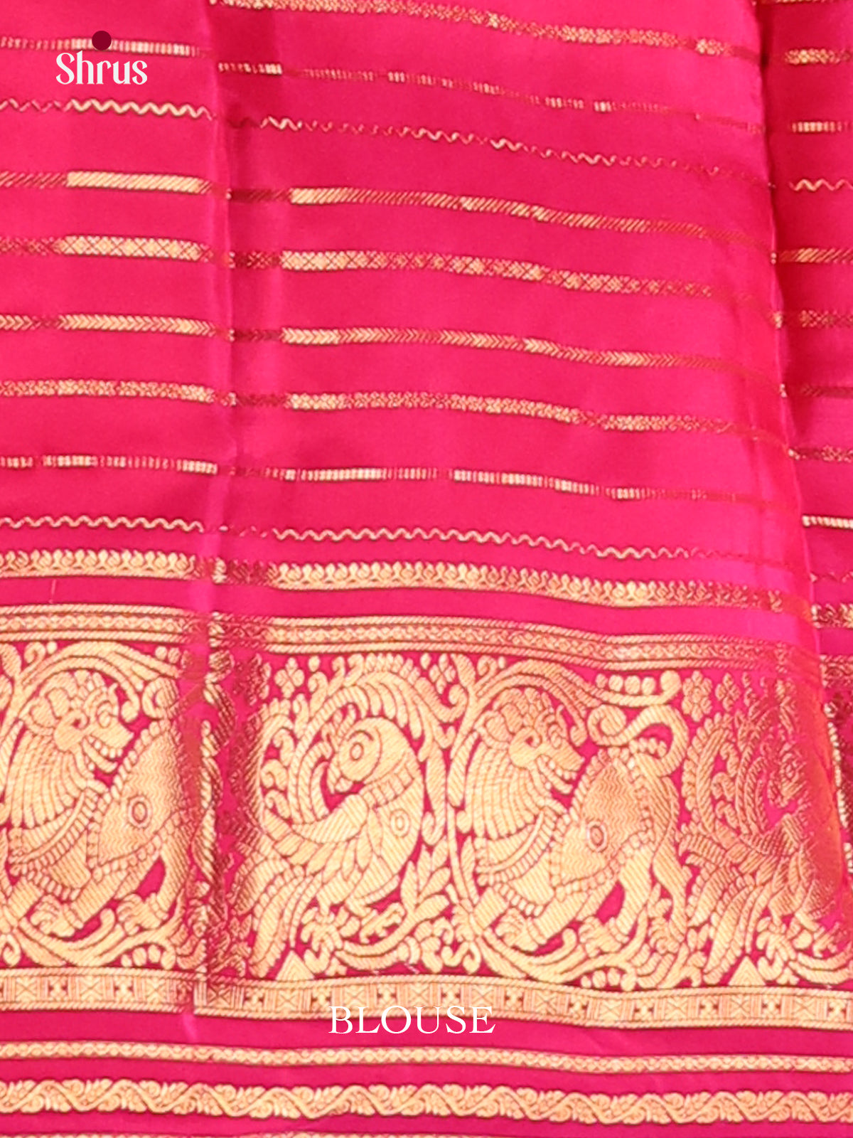Orange & Pink - Kanchipuram-halfpure Saree - Shop on Shrus.com