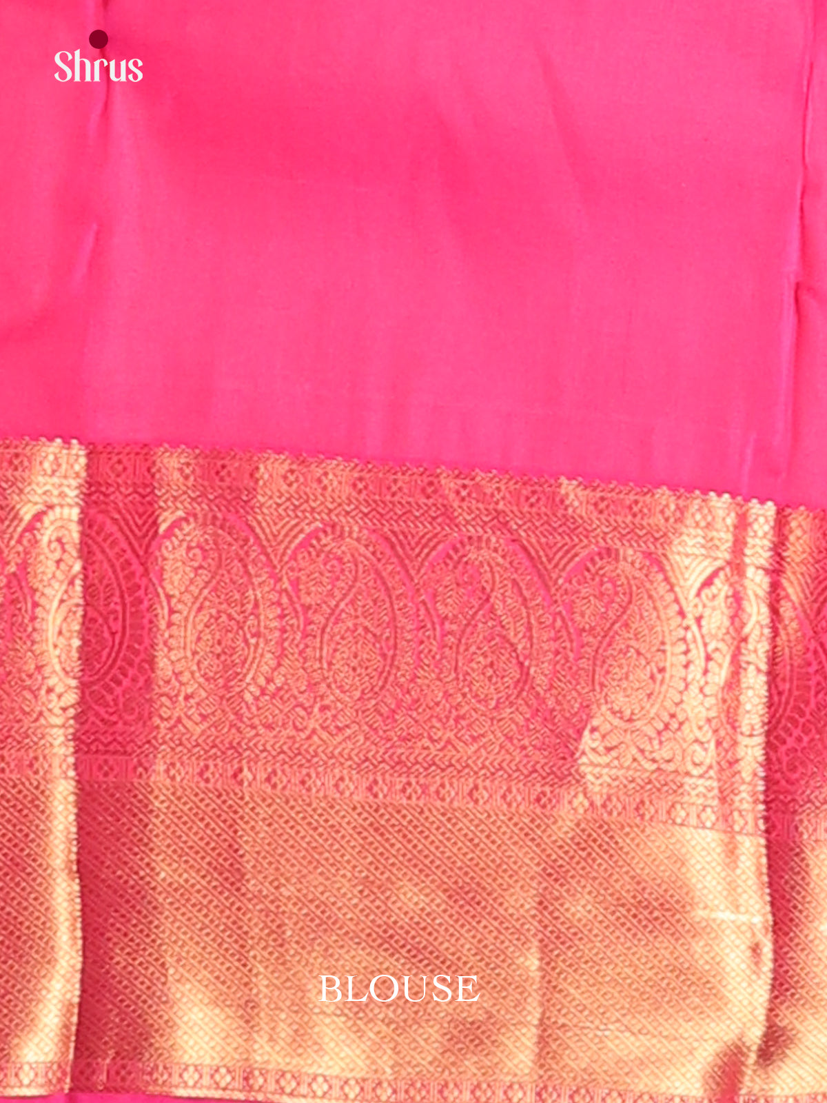 Pink(Single tone)- Kanchipuram-halfpure Saree - Shop on Shrus.com