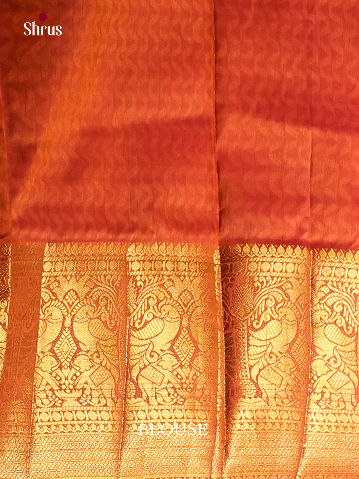 Rani Pink & Brick - Semi Patola Saree - Shop on Shrus.com