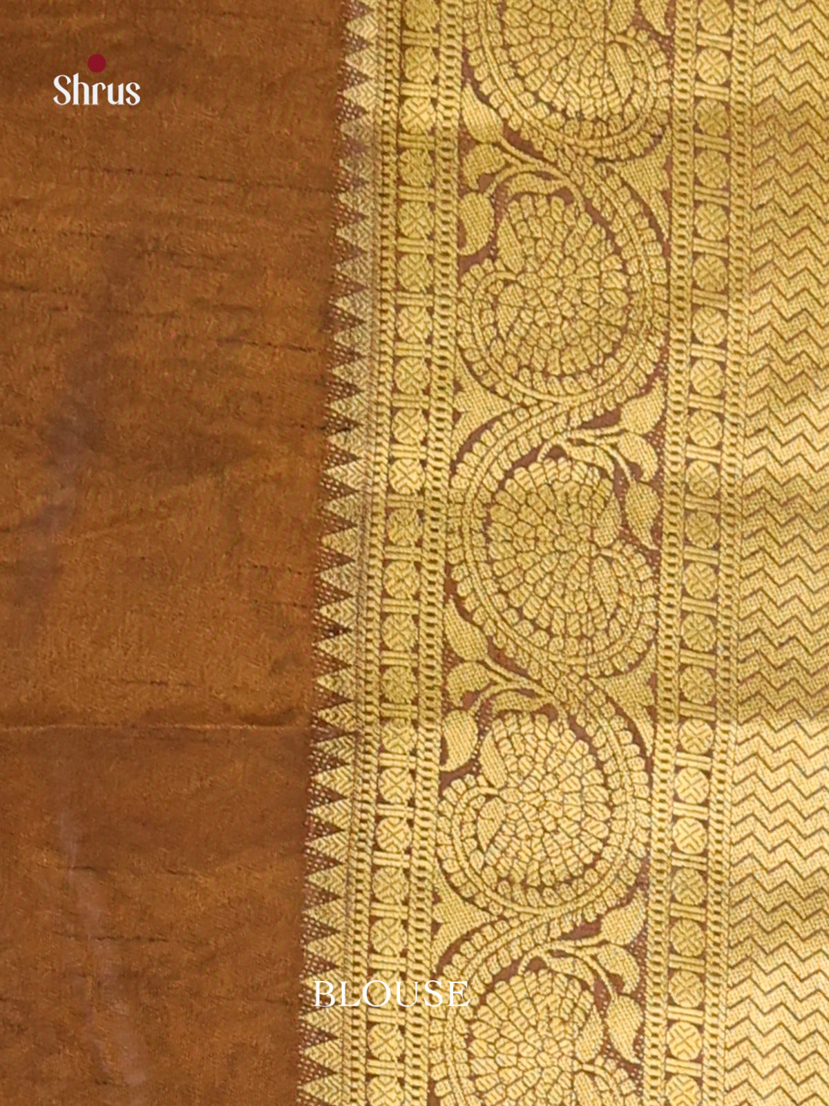 Mustard & Brown- Semi Patola Saree -1