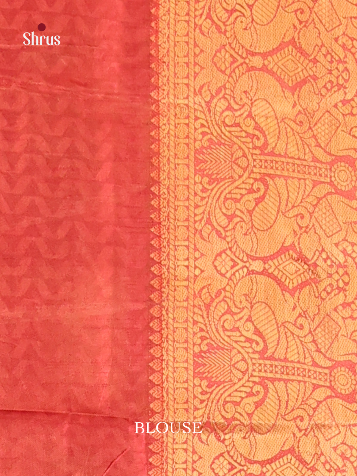 Mustard & Orangish Pink - Semi Patola Saree - Shop on Shrus.com