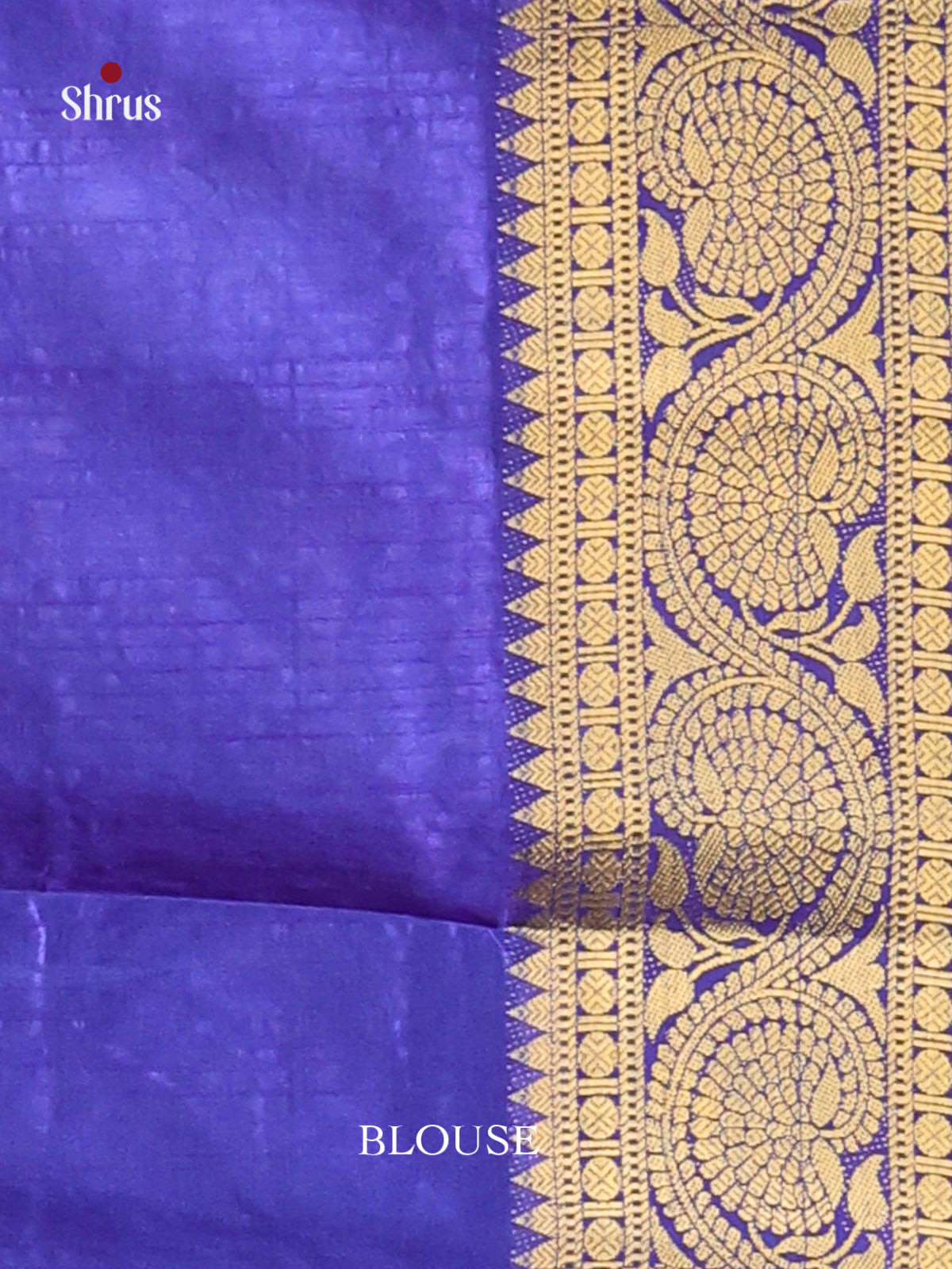 Purple & Blue - Semi Patola Saree - Shop on Shrus.com
